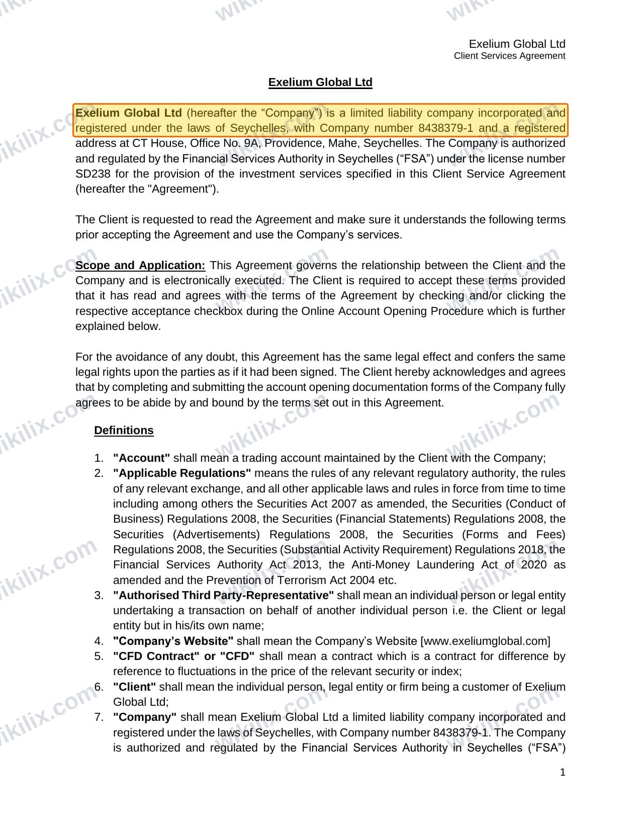 Our full page screenshot of the page this clause sits on, on Exelium's site exeliumglobal.com, taken on Sep 24, 2026. The quoted words are marked in the image.