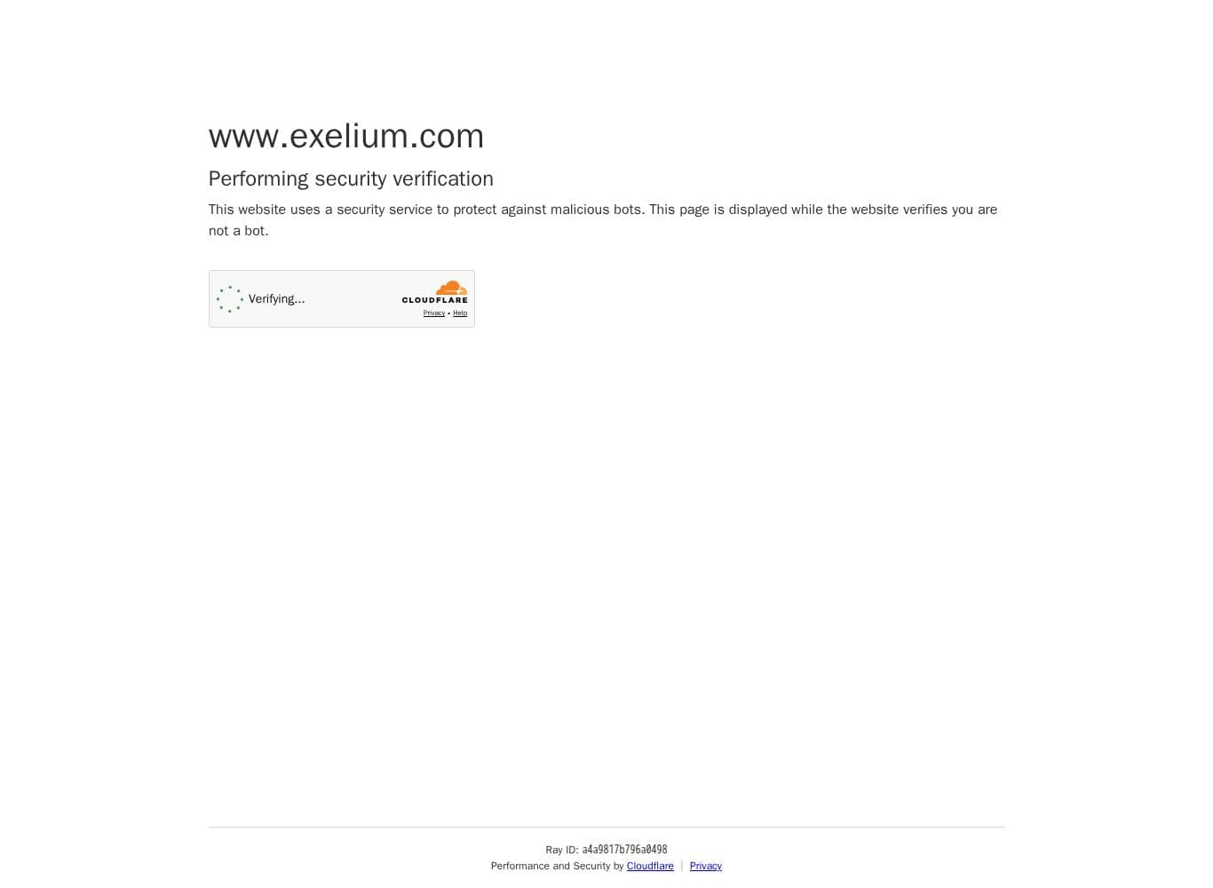 Homepage of exelium.com as we captured it
