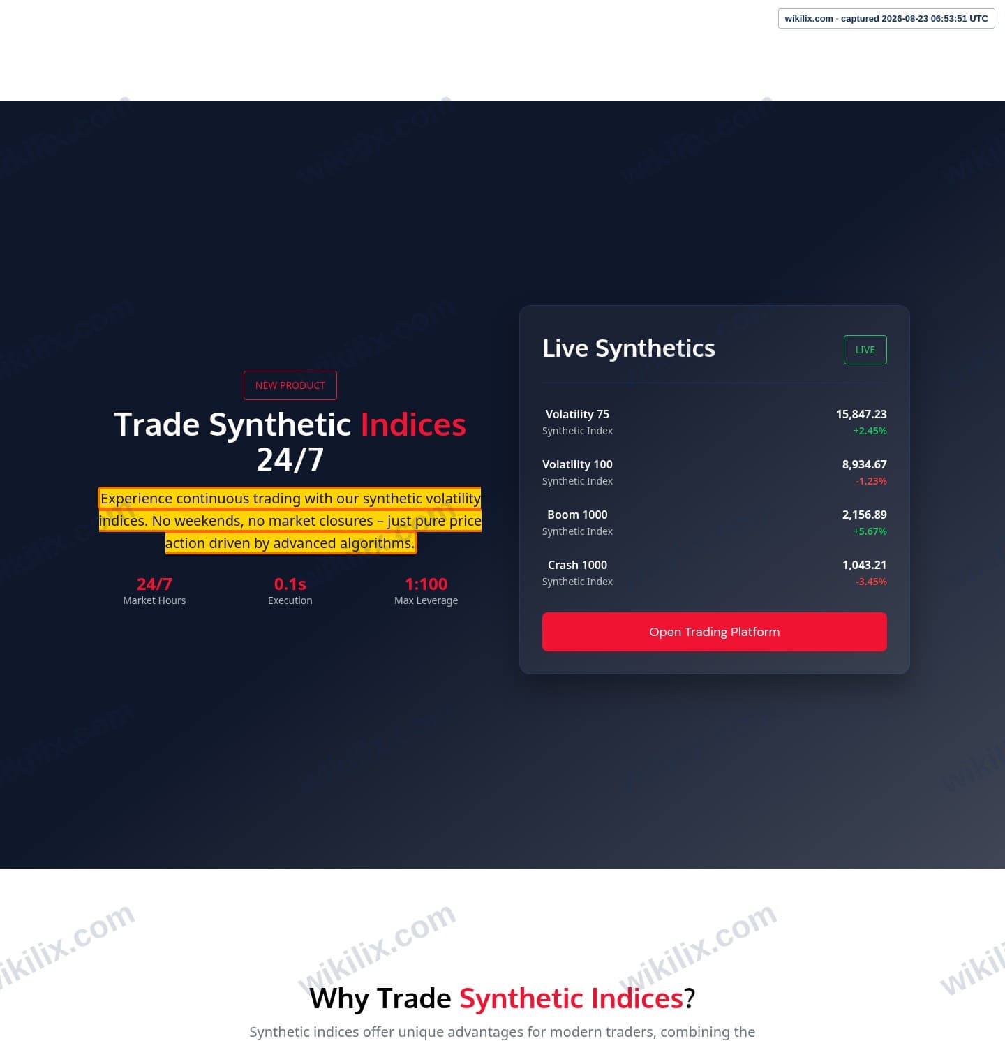 Our full page screenshot of the page that makes this promise, on JP Markets's site jpmarkets.co.za, taken on Aug 23, 2026. The quoted words are marked in the image.