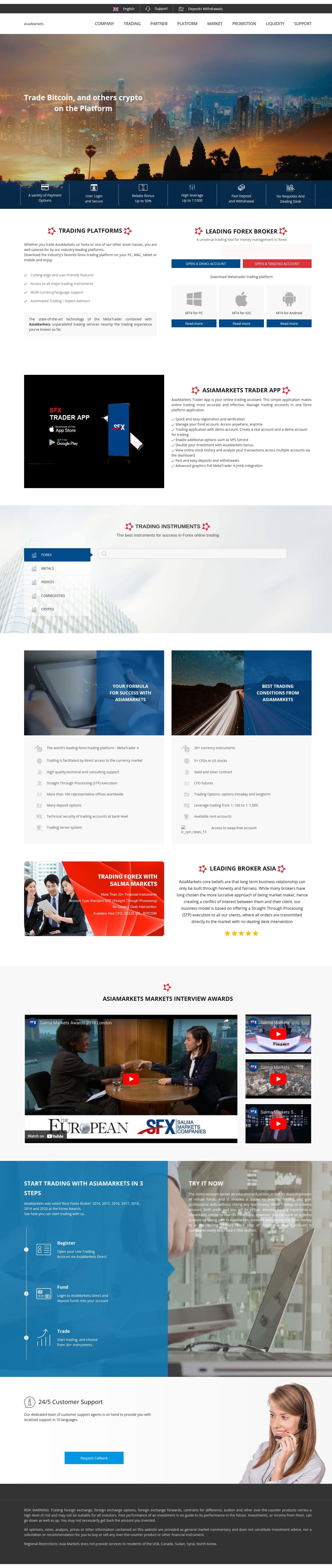 Homepage of salmamarket.asia as we captured it