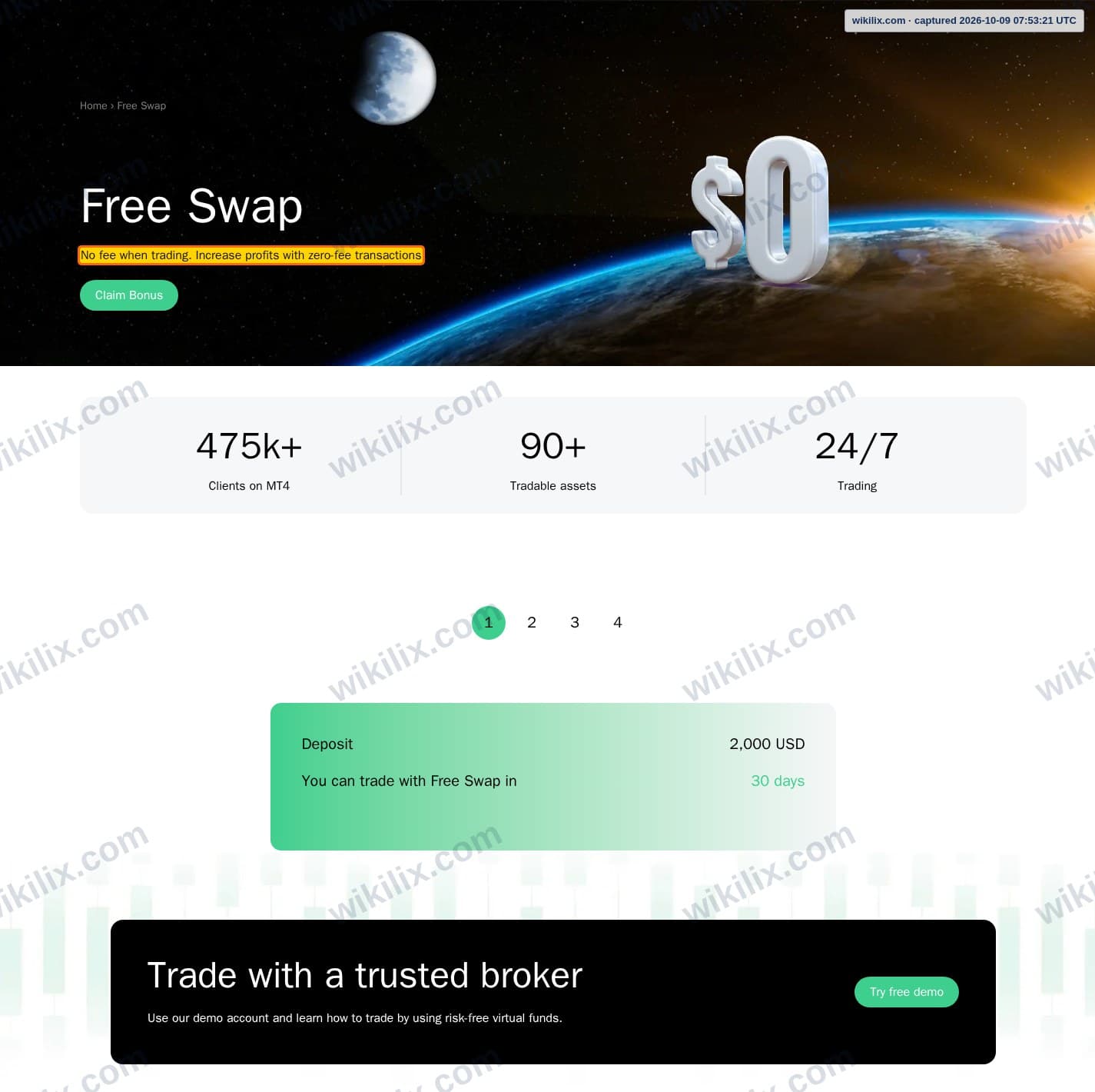 Our full page screenshot of the page that makes this promise, on SuperFin's site superfin.global, taken on Oct 9, 2026. The quoted words are marked in the image.