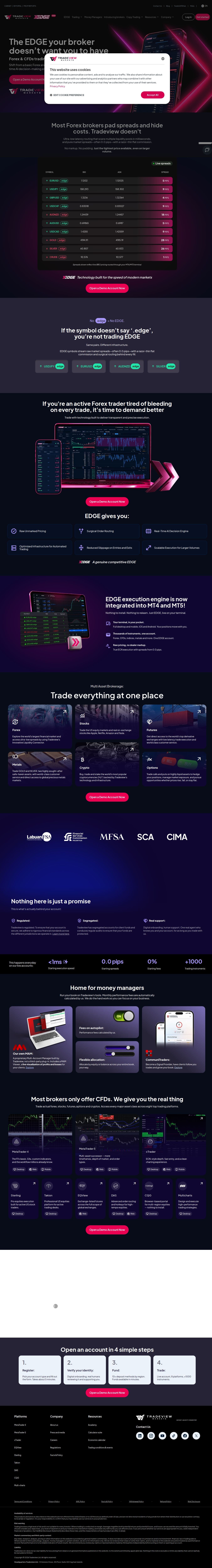 Homepage of tradeviewmarkets.com as we captured it