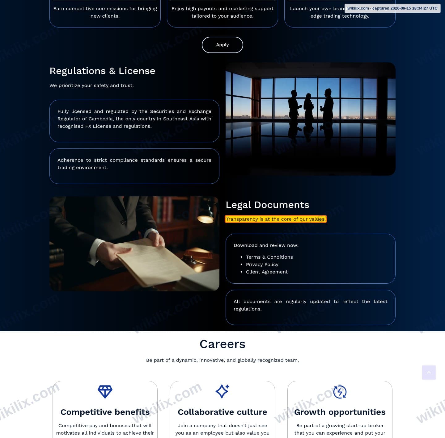 Our full page screenshot of the page this clause sits on, on STMARKET's site stmarket.com, taken on Sep 15, 2026. The quoted words are marked in the image.