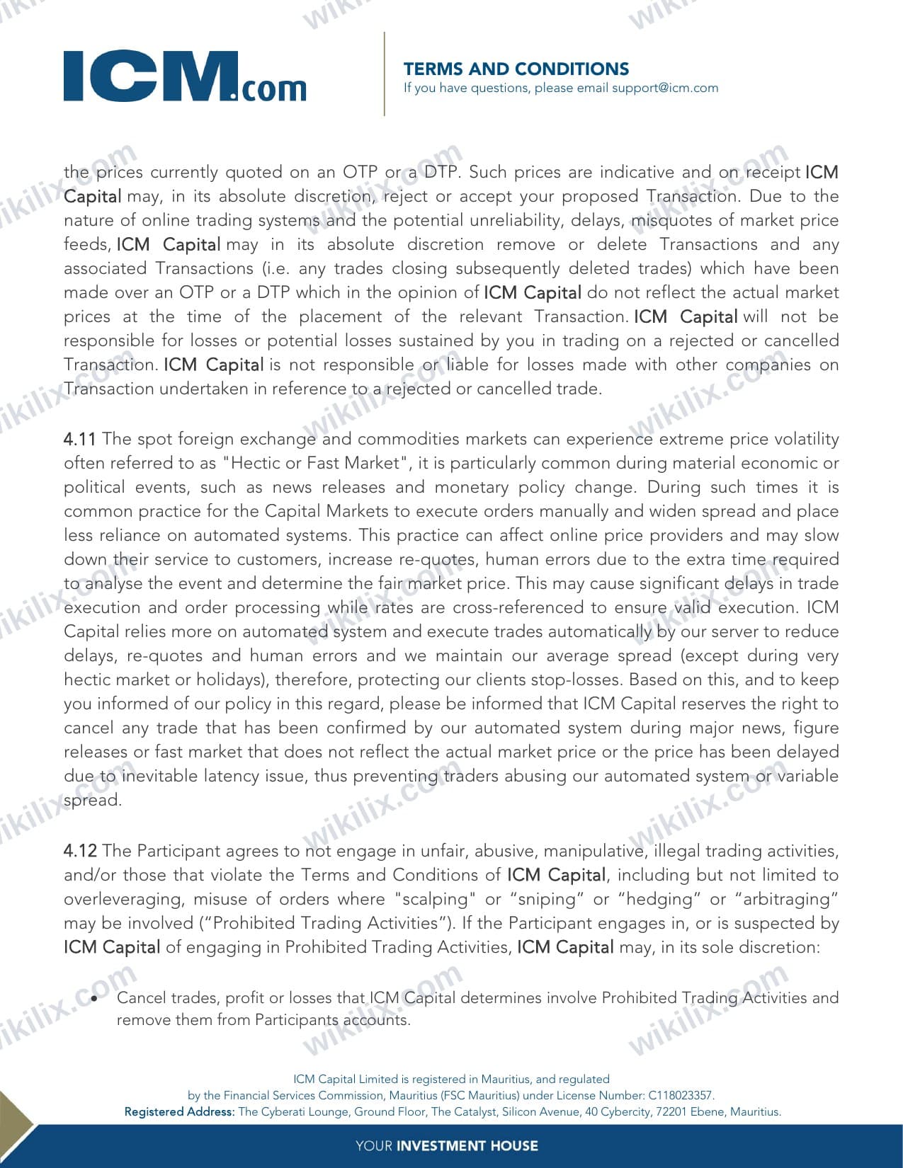 Our full page screenshot of the page this quotation was taken from, on ICM's site icm.com, taken on Aug 27, 2026. The quoted words are not marked in the image.