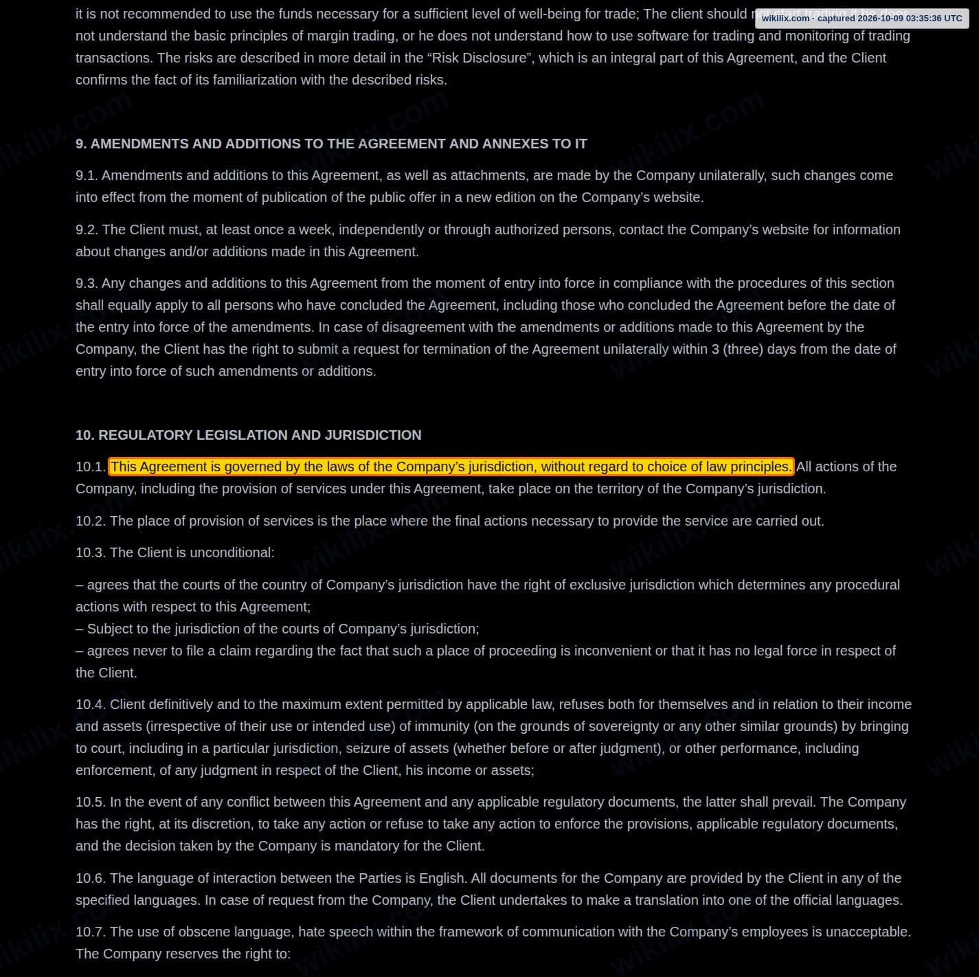 Our full page screenshot of the page this quotation was taken from, on Axen Broker's site axenbroker.com, taken on Oct 9, 2026. The quoted words are not marked in the image.