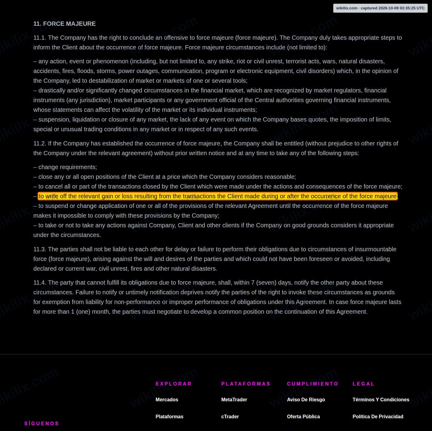 Our full page screenshot of the page this quotation was taken from, on Axen Broker's site axenbroker.com, taken on Oct 9, 2026. The quoted words are not marked in the image.