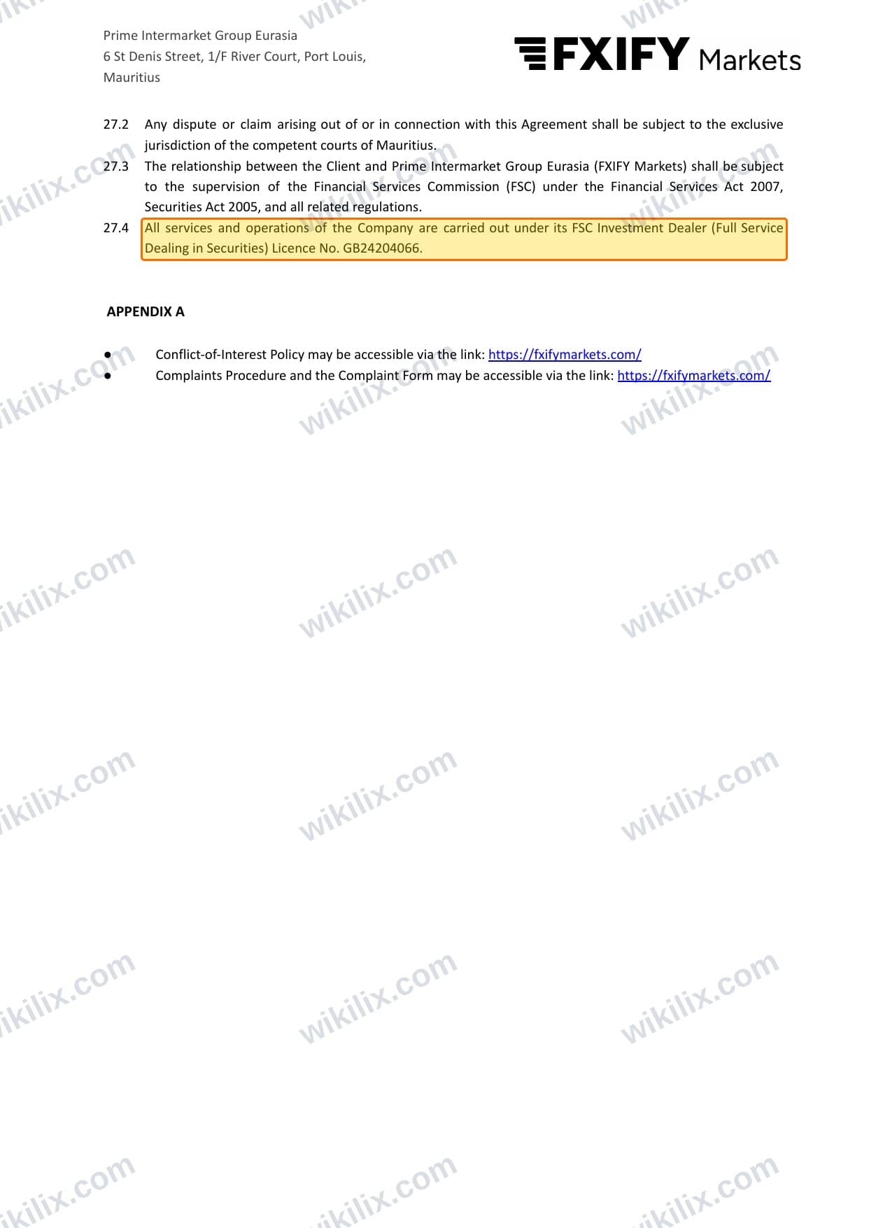 Our full page screenshot of the page this clause sits on, on FXPIG's site fxpig.com, taken on Sep 22, 2026. The quoted words are marked in the image.