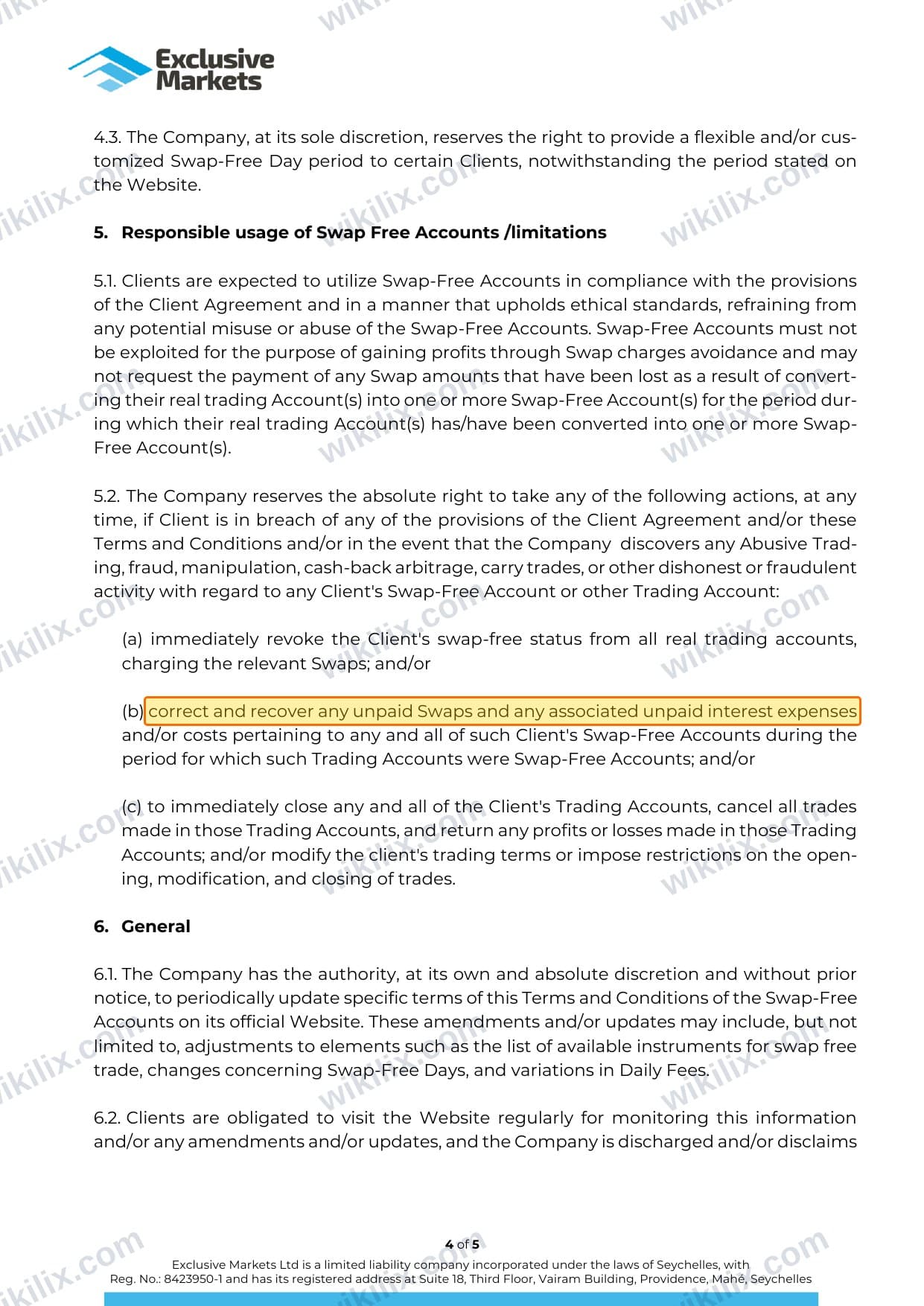 Our full page screenshot of the page this clause sits on, on Exclusive Markets's site payload-exclusivemarkets-content-prod-exclusivemarkets.s3.eu-west-2.amazonaws.com, taken on Sep 15, 2026. The quoted words are marked in the image.