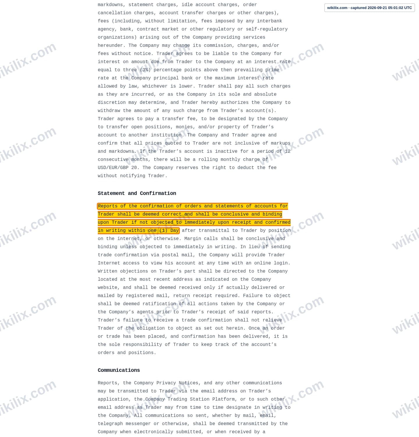 Our full page screenshot of the page this clause sits on, on Scandinavian Capital Markets's site scandinavianmarkets.com, taken on Sep 21, 2026. The quoted words are marked in the image.
