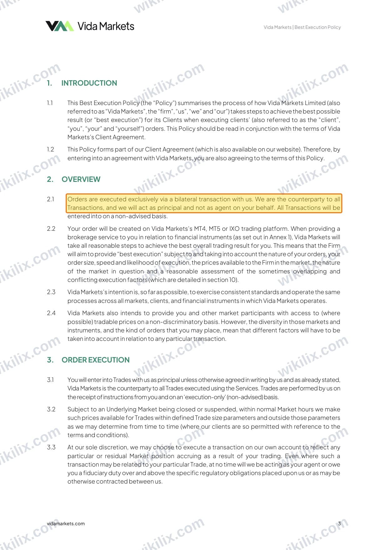 Our full page screenshot of the page this clause sits on, on Vida Markets's site vidamarkets.com, taken on Aug 23, 2026. The quoted words are marked in the image.