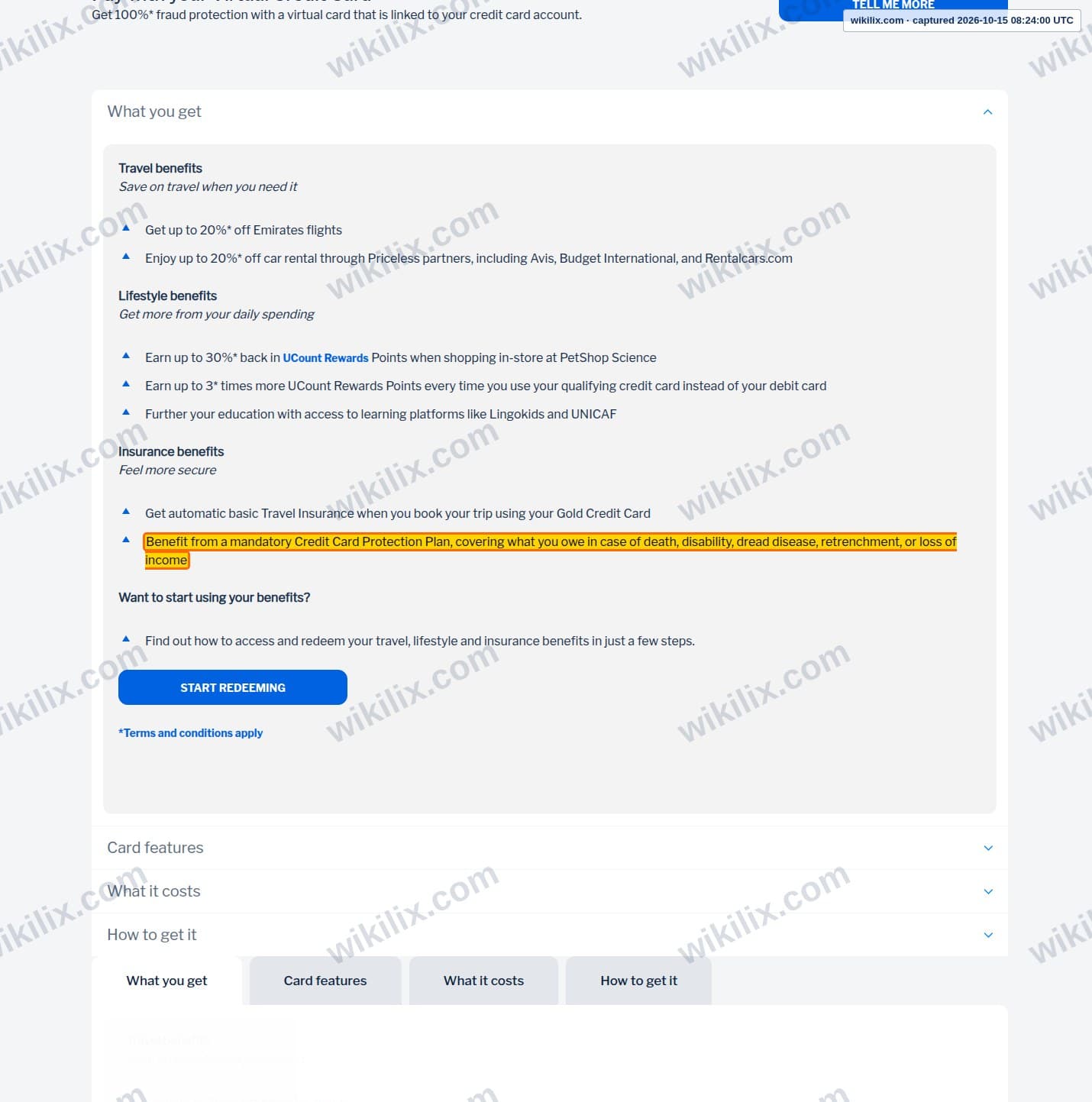 Our full page screenshot of the page that makes this promise, on Standard Bank's site standardbank.co.za, taken on Oct 15, 2026. The quoted words are marked in the image.