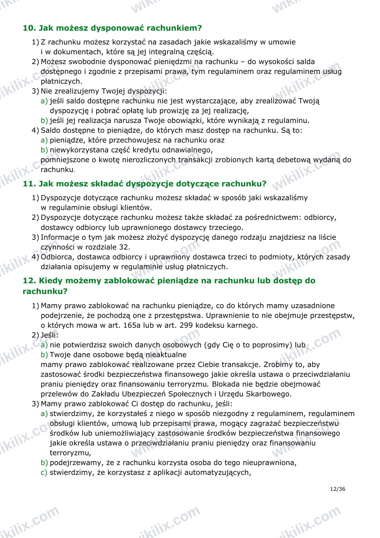 Our full page screenshot of the page this quotation was taken from, on mBank's site pdf.mbank.pl, taken on Sep 12, 2026. The quoted words are not marked in the image.
