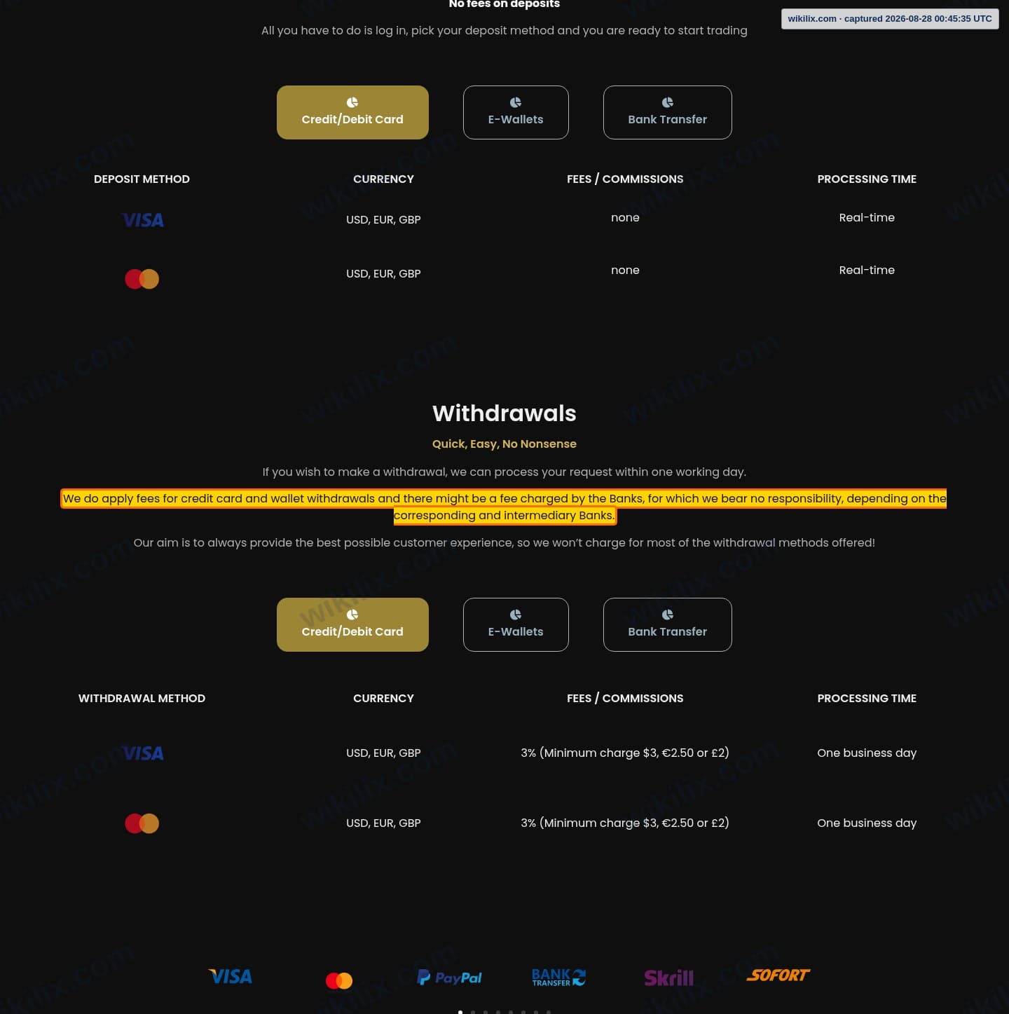 Our full page screenshot of the page that makes this promise, on Neuron Markets's site neuronmarkets.com, taken on Aug 28, 2026. The quoted words are marked in the image.