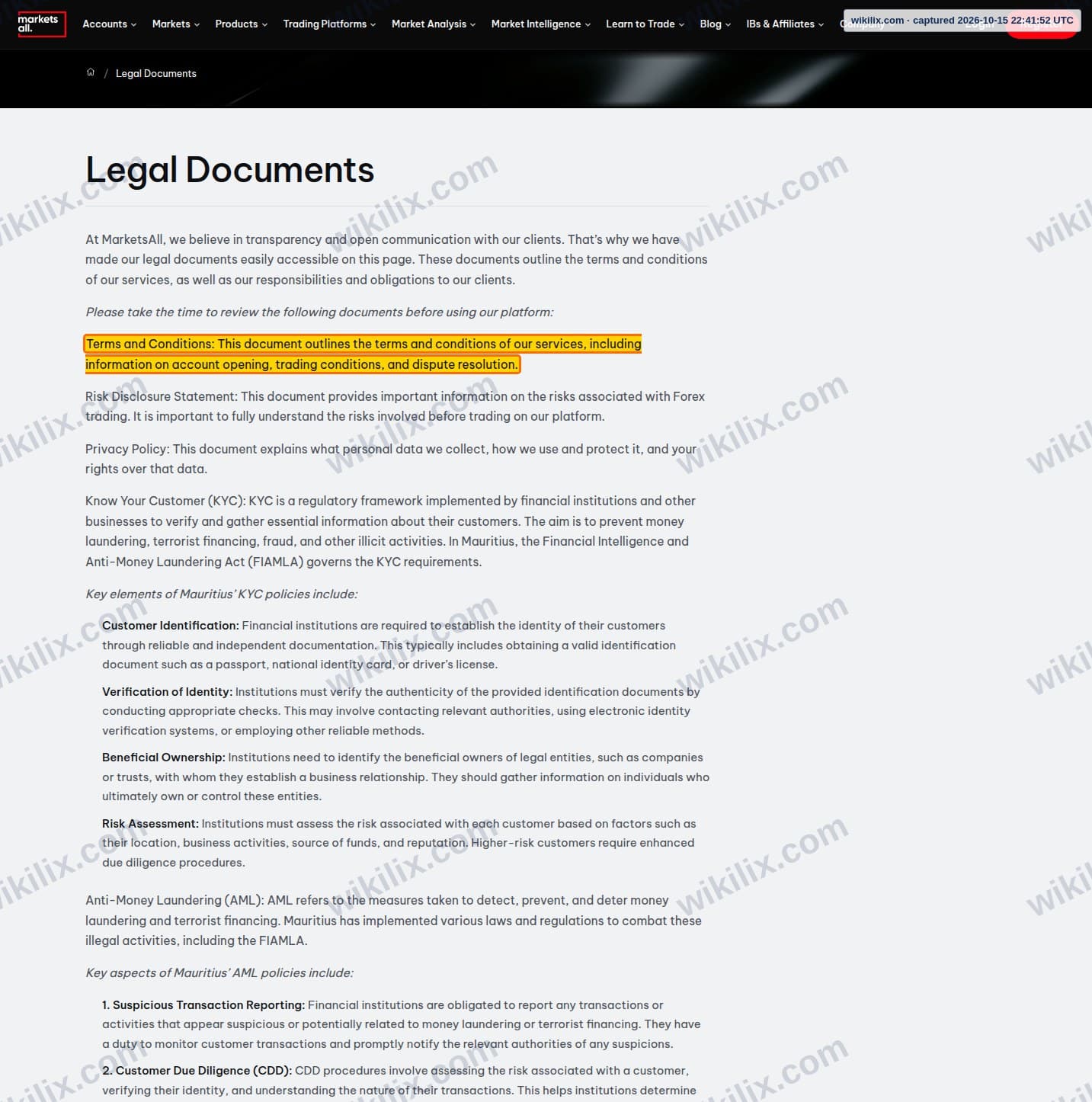 Our full page screenshot of the page that makes this promise, on Marketsall's site marketsall.com, taken on Oct 15, 2026. The quoted words are marked in the image.