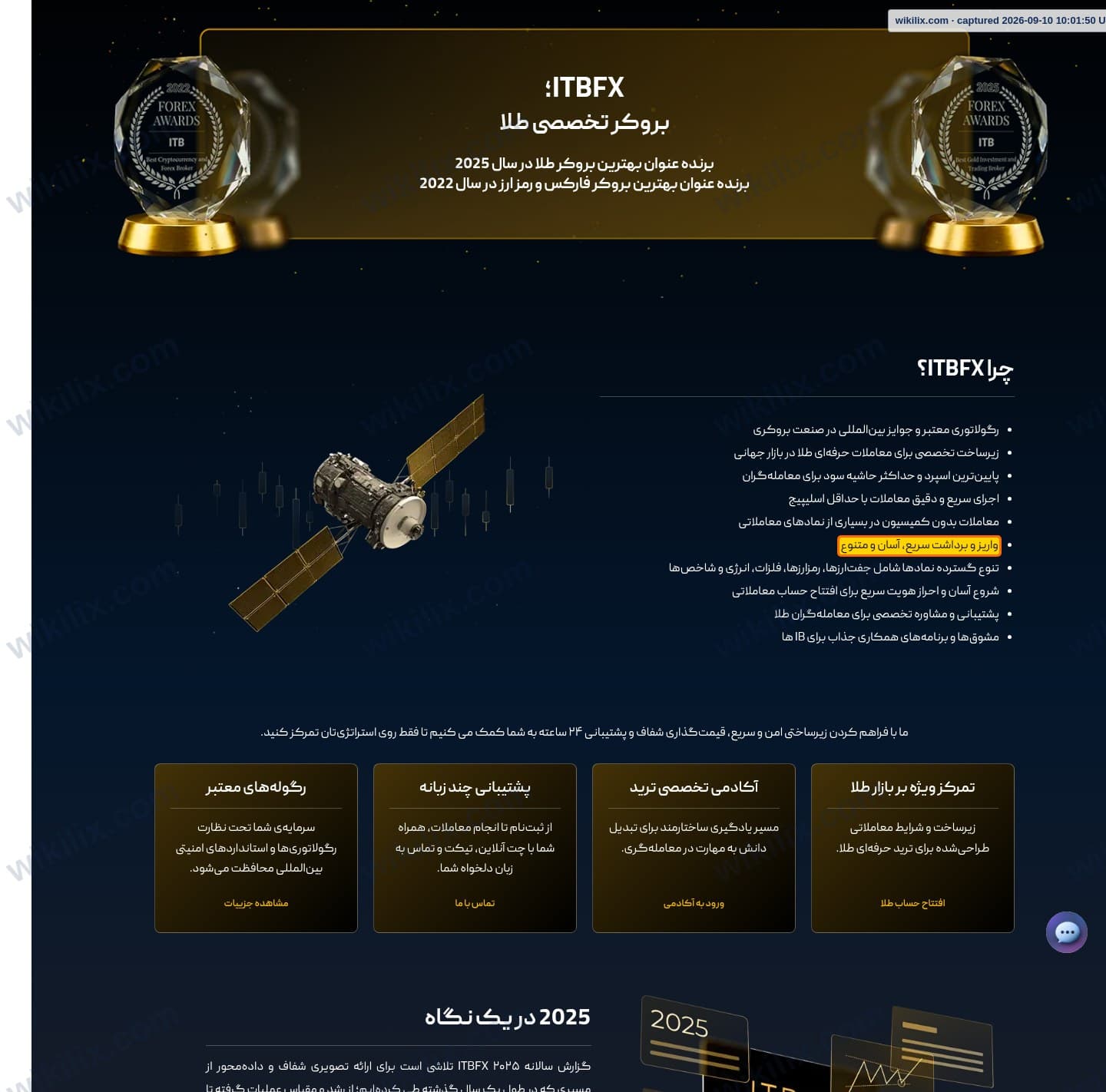 Our full page screenshot of the page that makes this promise, on ITB's site itbfx.com, taken on Sep 10, 2026. The quoted words are marked in the image.