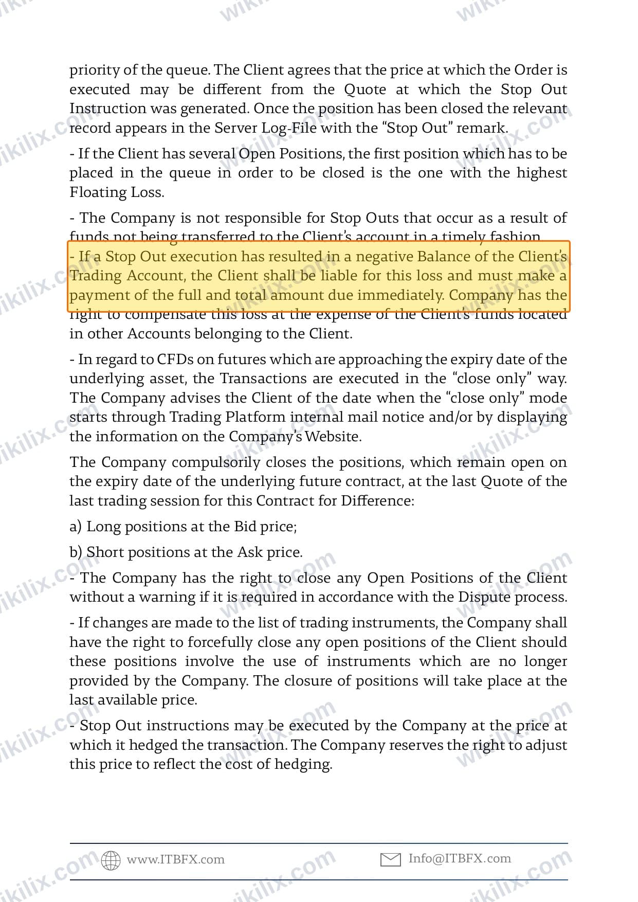 Our full page screenshot of the page this clause sits on, on ITB's site itbfx.com, taken on Sep 10, 2026. The quoted words are marked in the image.