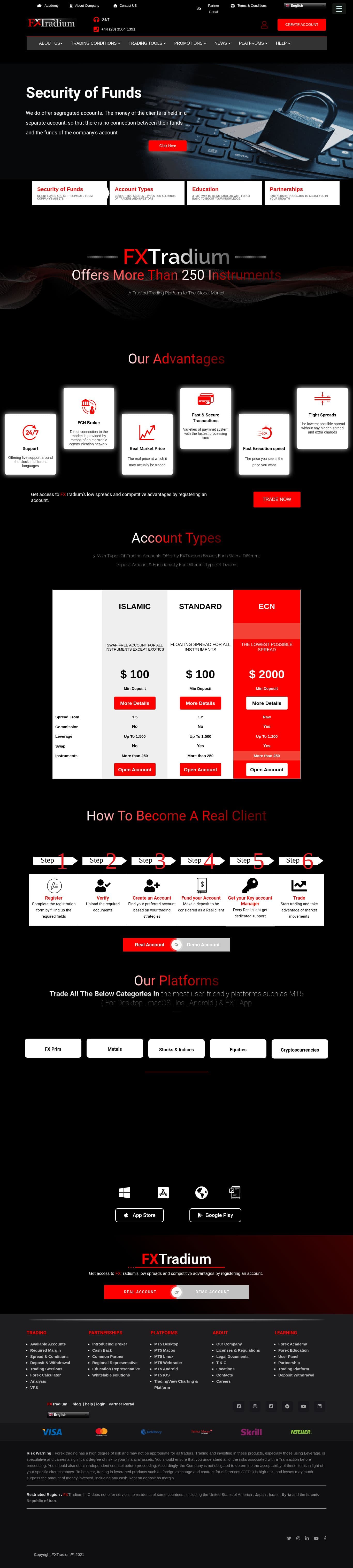 Homepage of fxtradium.com as we captured it