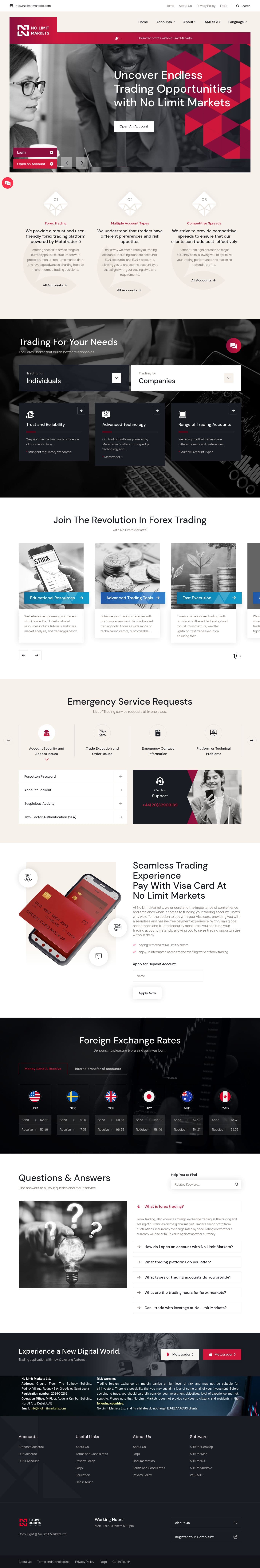 Homepage of nolimitmarkets.com as we captured it