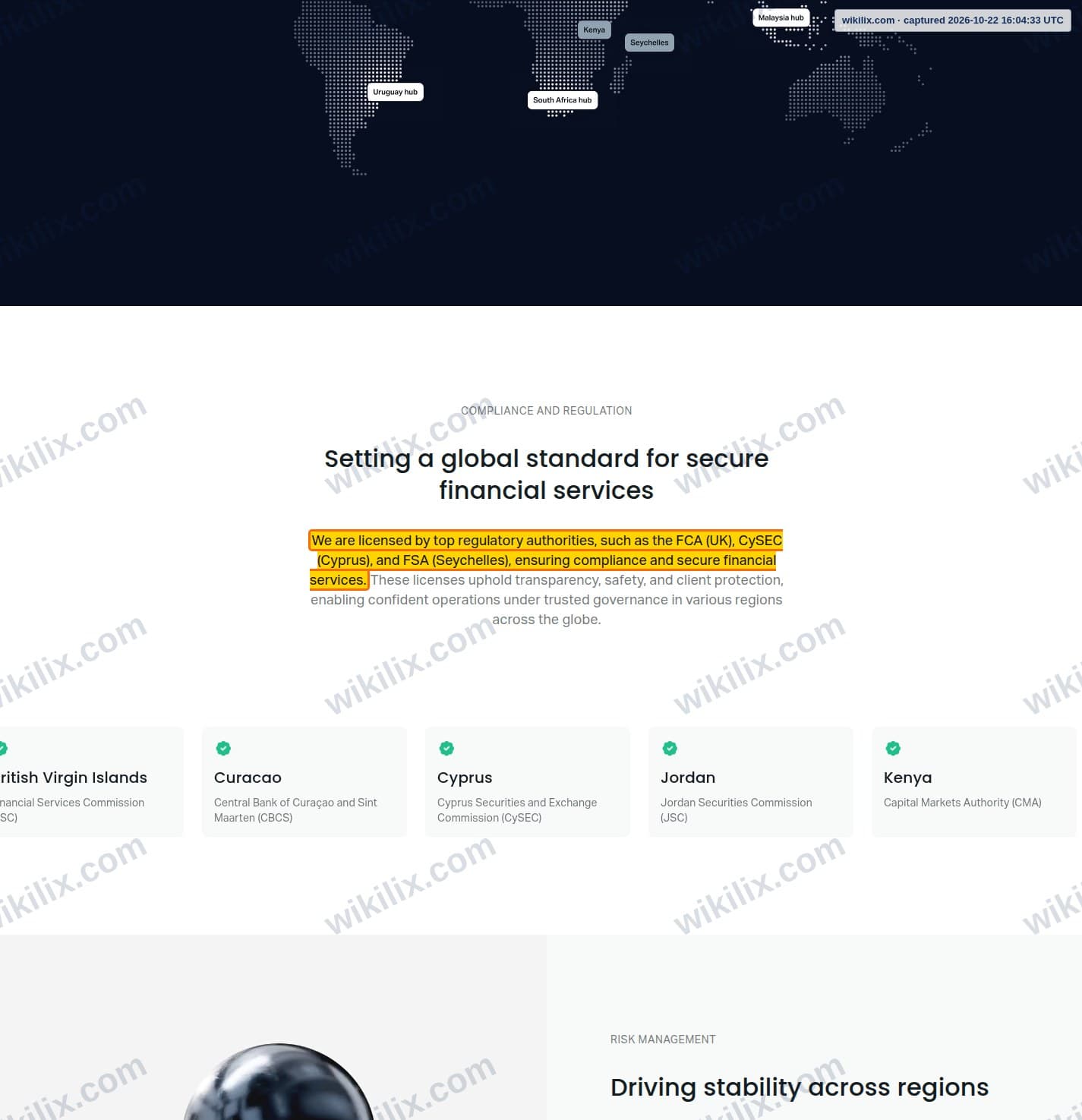 Our full page screenshot of the page that makes this promise, on Exness's site exness.org, taken on Oct 22, 2026. The quoted words are marked in the image.