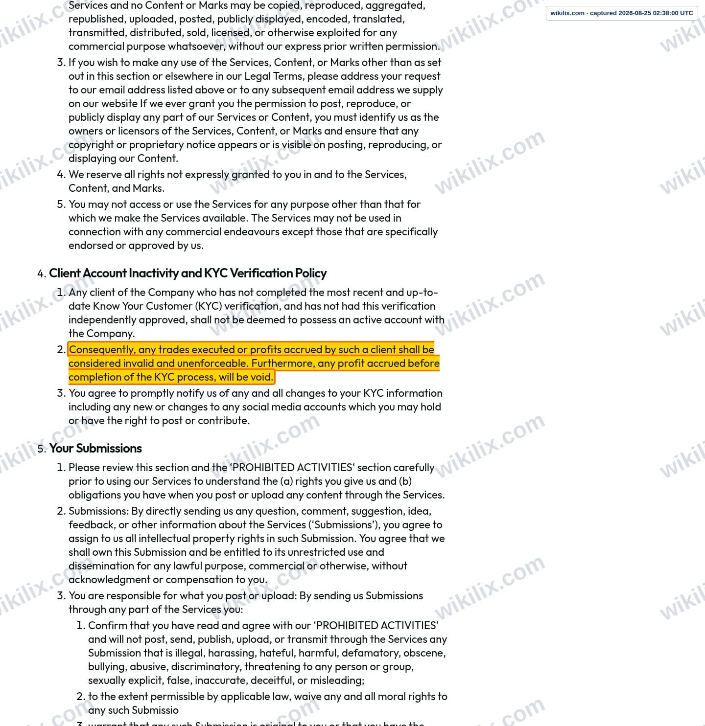 Our full page screenshot of the page this clause sits on, on QUANT TEKEL's site quanttekel.com, taken on Aug 25, 2026. The quoted words are marked in the image.
