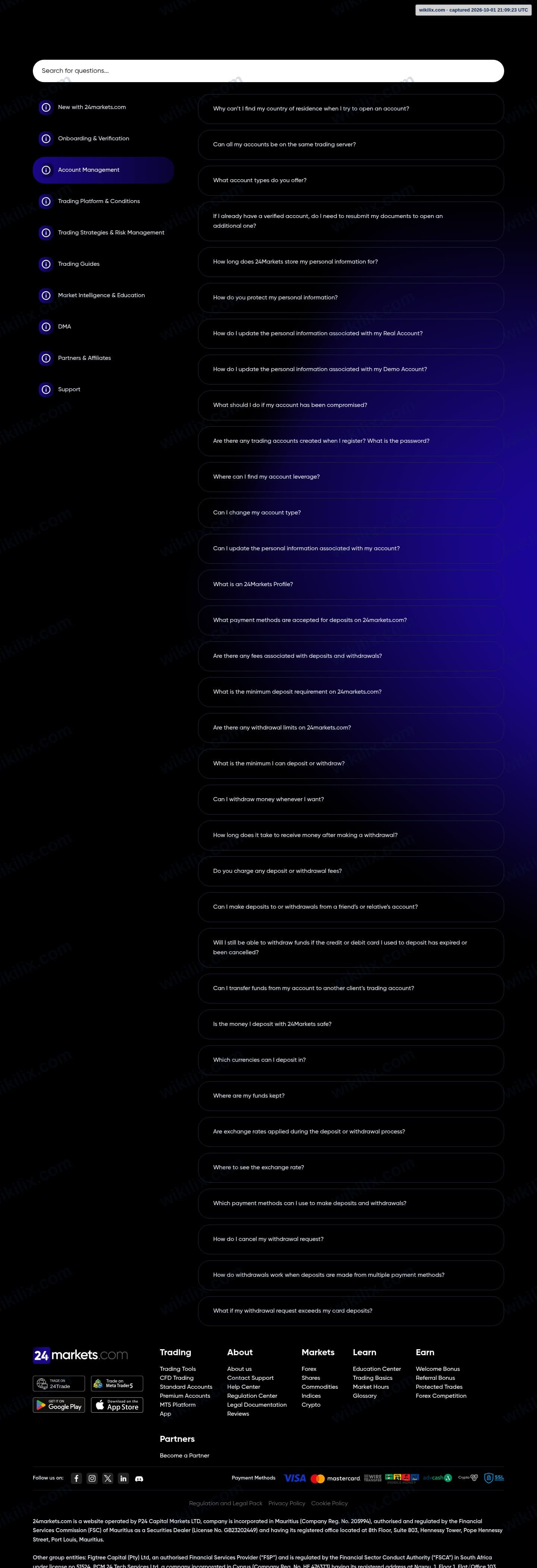 Our full page screenshot of the page this quotation was taken from, on 24 markets.com's site 24markets.com, taken on Oct 1, 2026. The quoted words are not marked in the image.