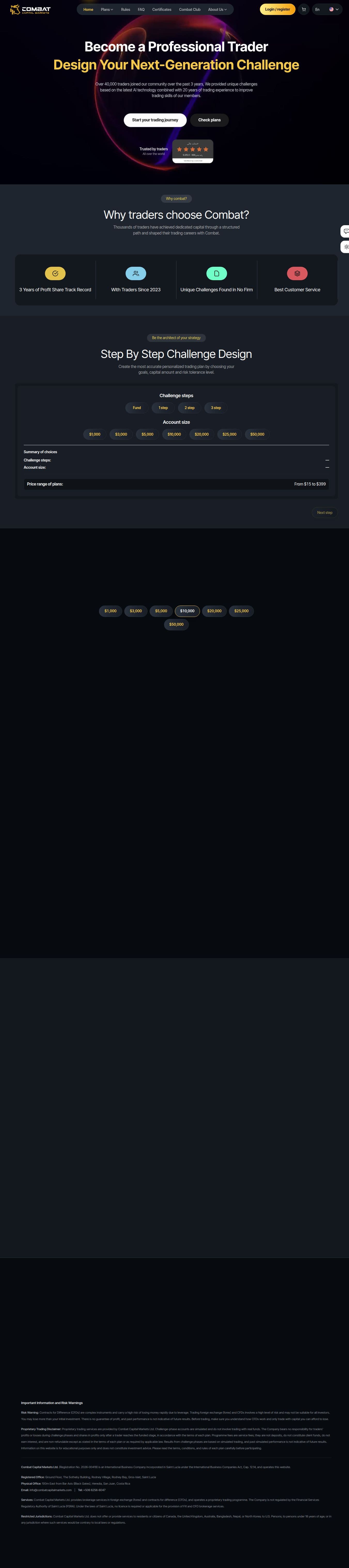Homepage of combatcapitalmarkets.com as we captured it