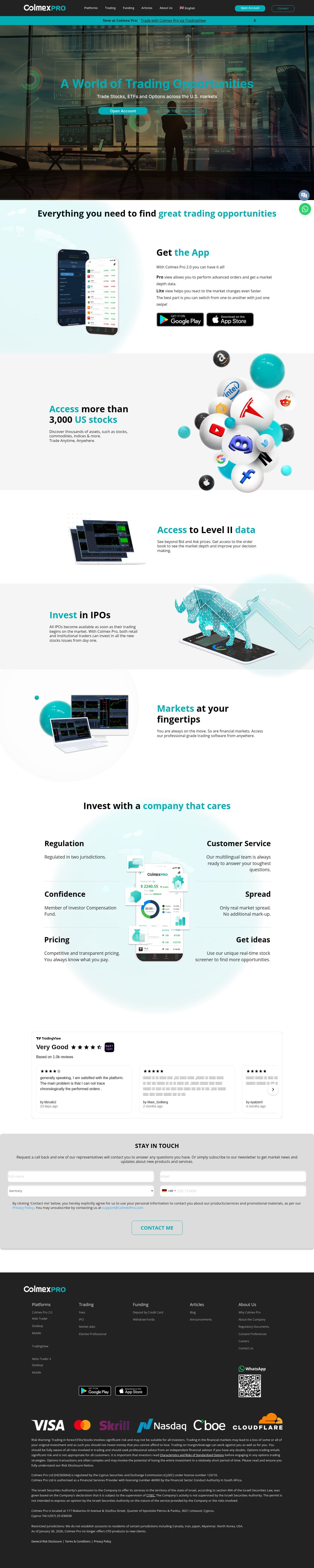Homepage of colmexpro.com as we captured it