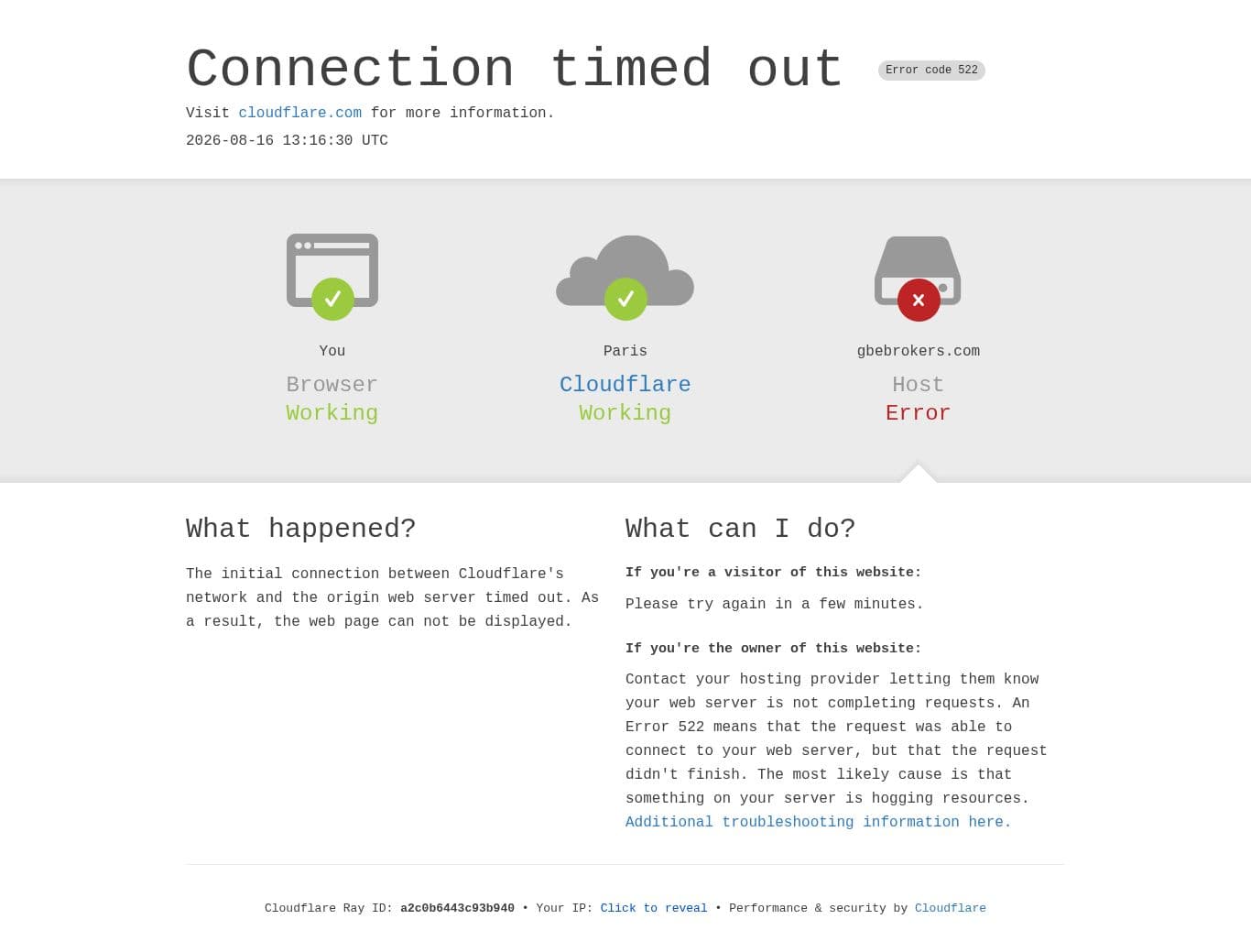 Homepage of gbebrokers.com as we captured it