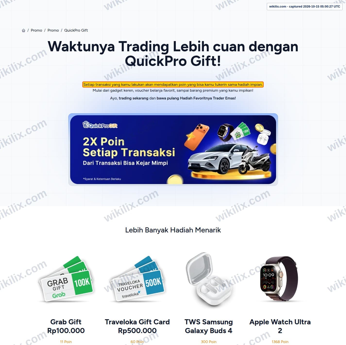 Our full page screenshot of the page that makes this promise, on QuickPro's site quickpro.co.id, taken on Oct 15, 2026. The quoted words are marked in the image.