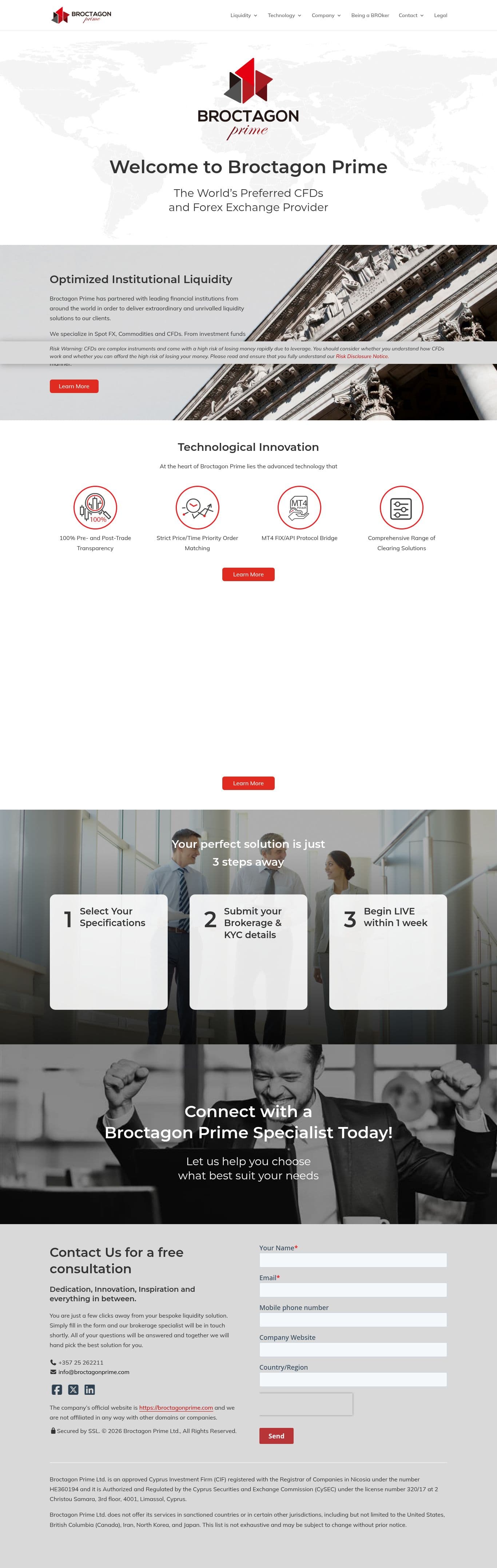 Homepage of broctagonprime.com as we captured it