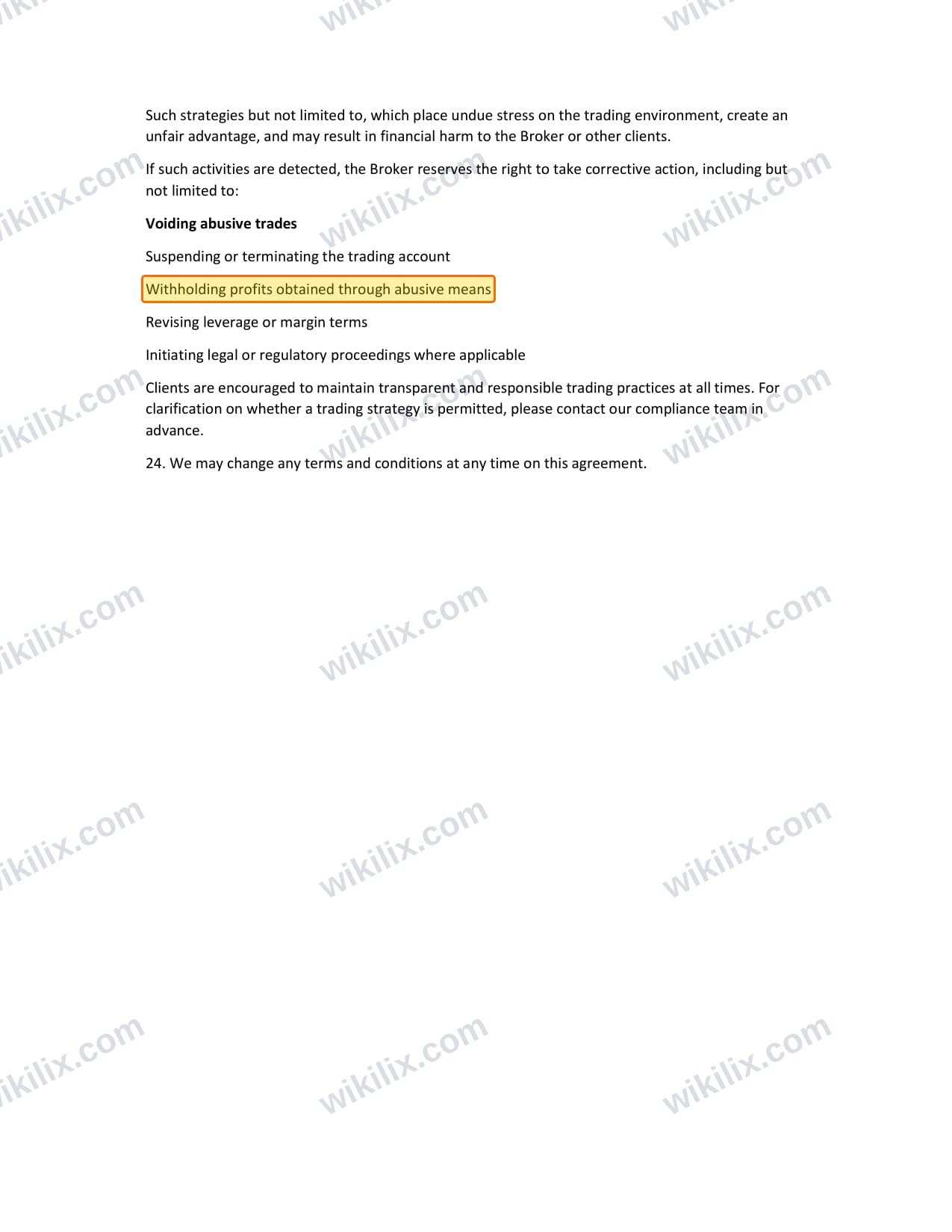 Our full page screenshot of the page this clause sits on, on Quantum FX's site my.quantumfx.forex, taken on Sep 8, 2026. The quoted words are marked in the image.