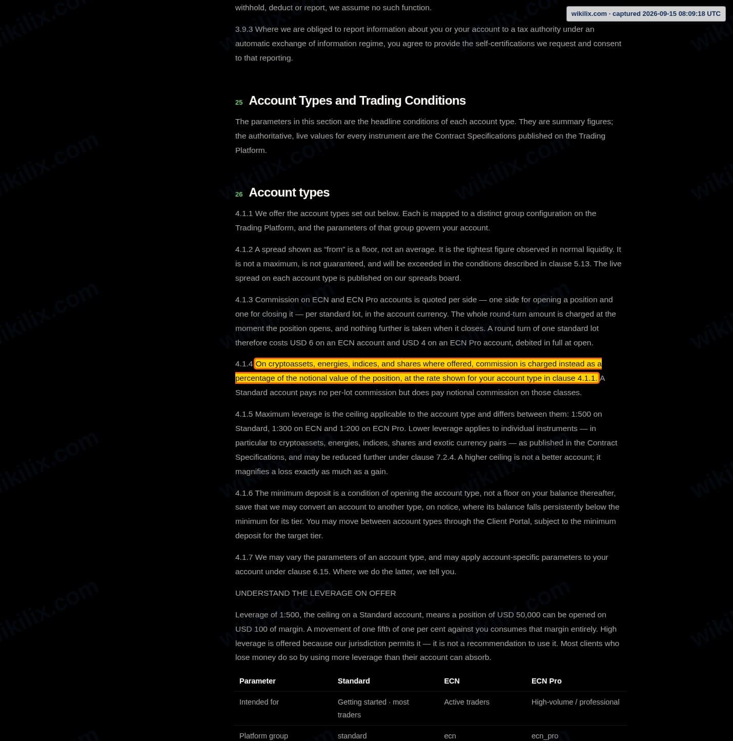 Our full page screenshot of the page this clause sits on, on NPE Market's site npemarket.com, taken on Sep 15, 2026. The quoted words are marked in the image.