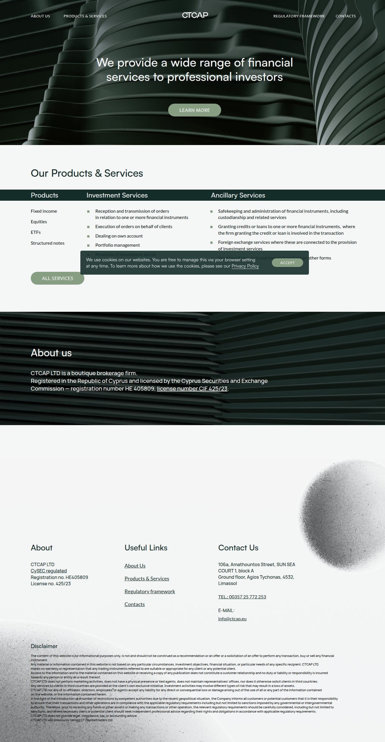 Homepage of ctcap.eu as we captured it