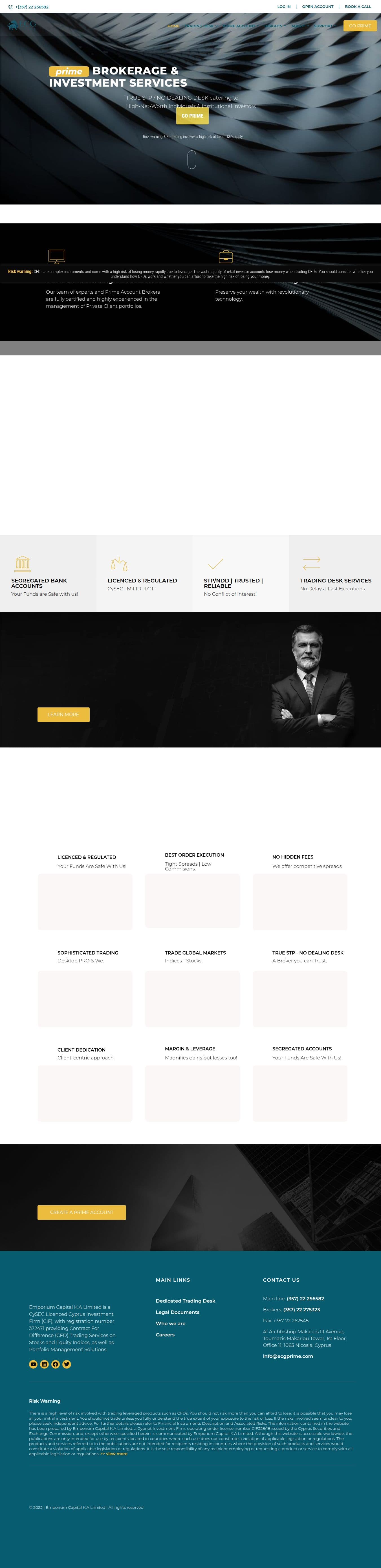 Homepage of emporiumcapital.com as we captured it