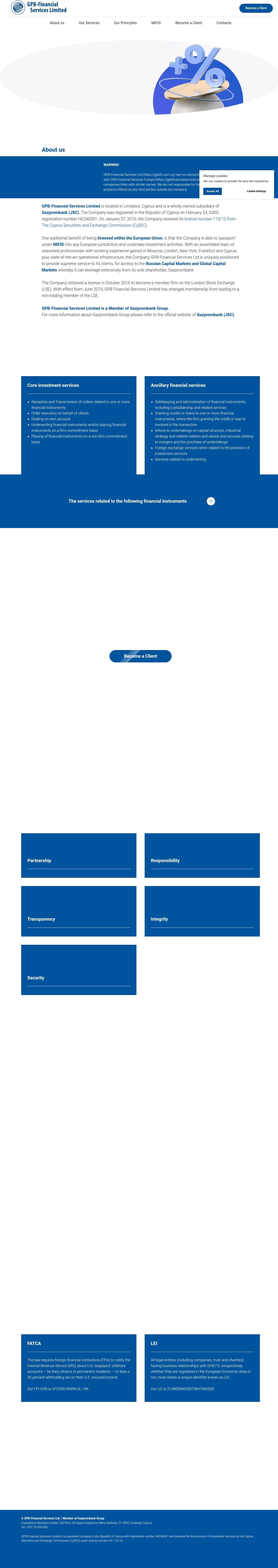 Homepage of gpbfs.com.cy as we captured it
