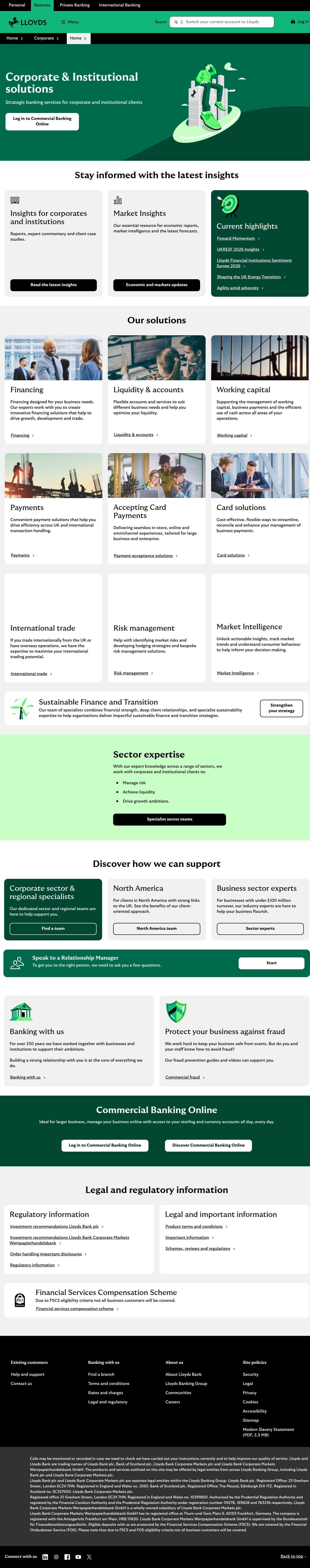 Homepage of lloydsbankcommercial.com as we captured it