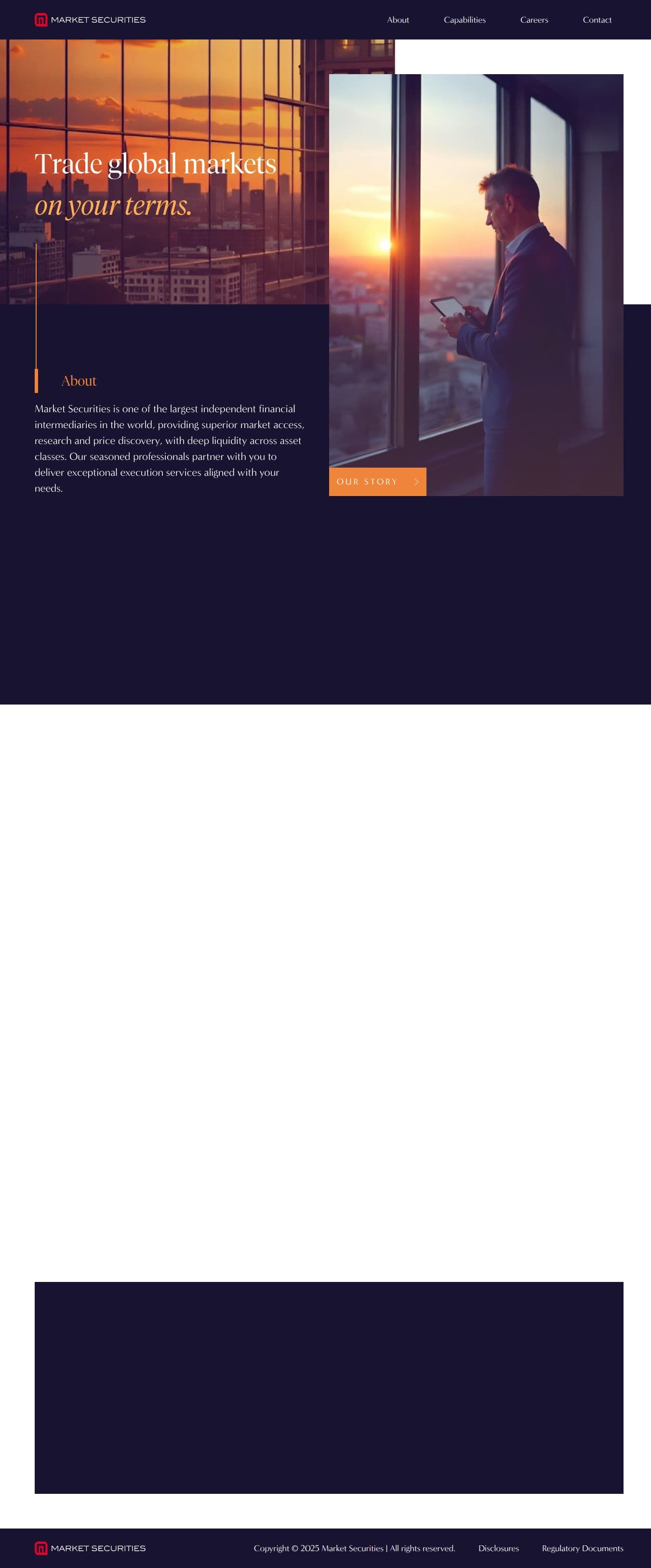 Homepage of market-securities.com as we captured it