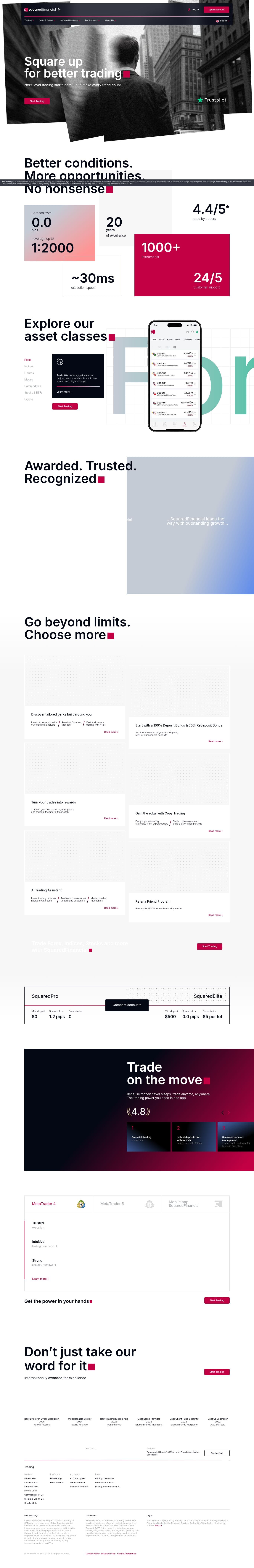 Homepage of sqfin.sc as we captured it