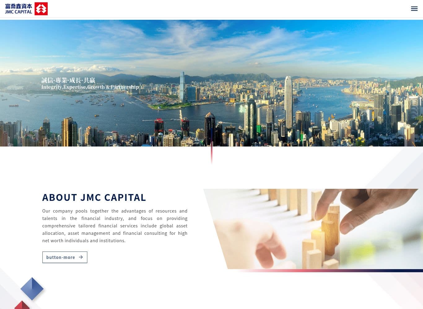 Homepage of jmccapital.com.hk as we captured it