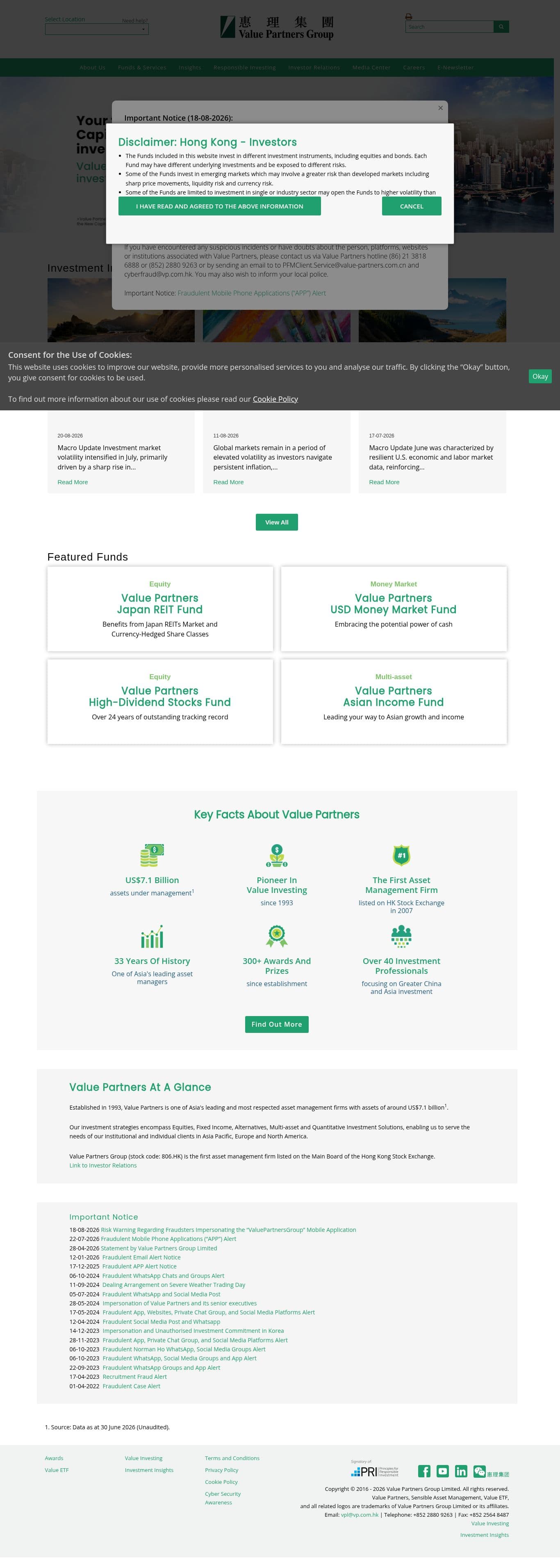 Homepage of valuepartners-group.com as we captured it
