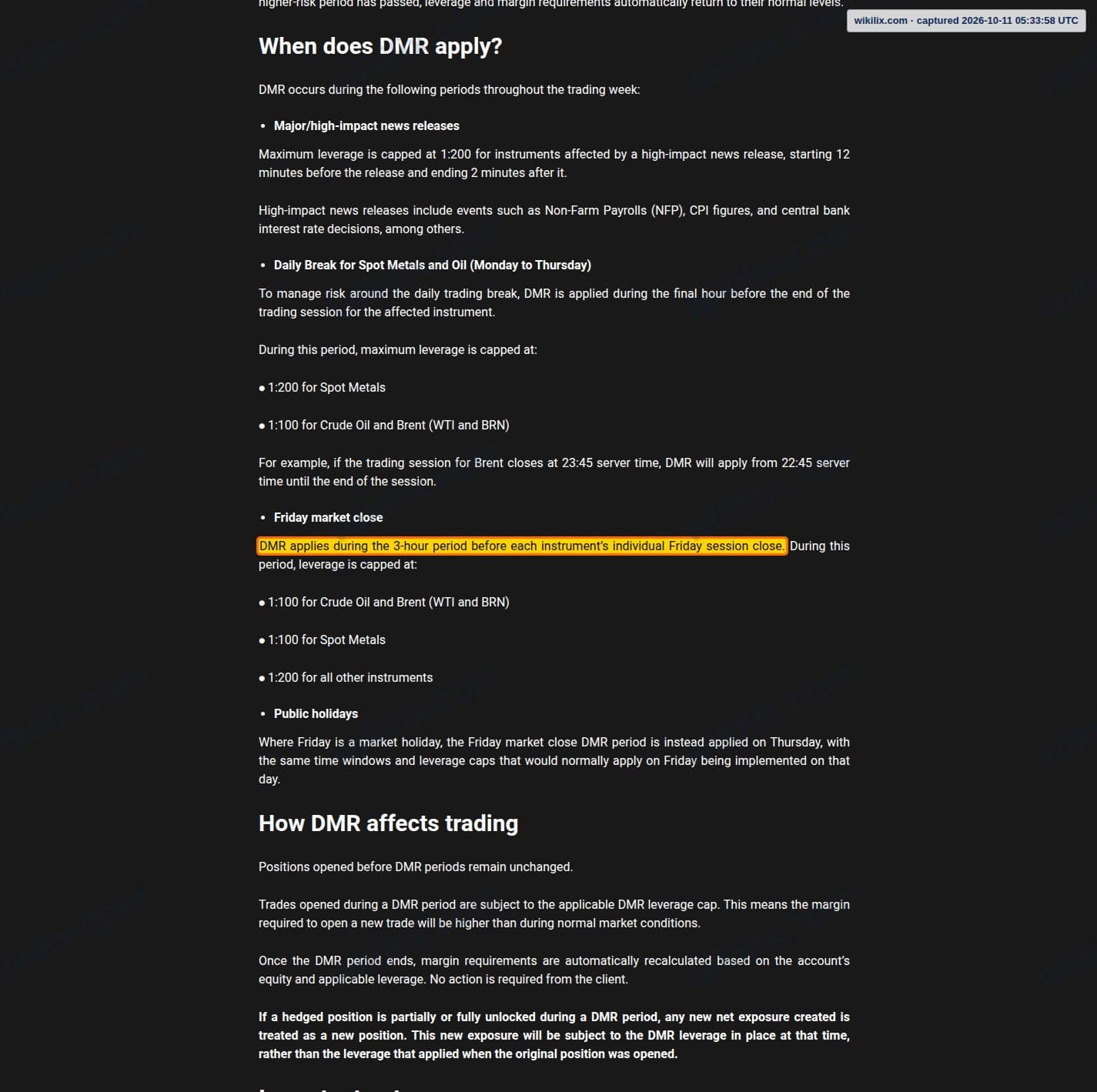 Our full page screenshot of the page this clause sits on, on Alpari's site alpari.com, taken on Oct 11, 2026. The quoted words are marked in the image.
