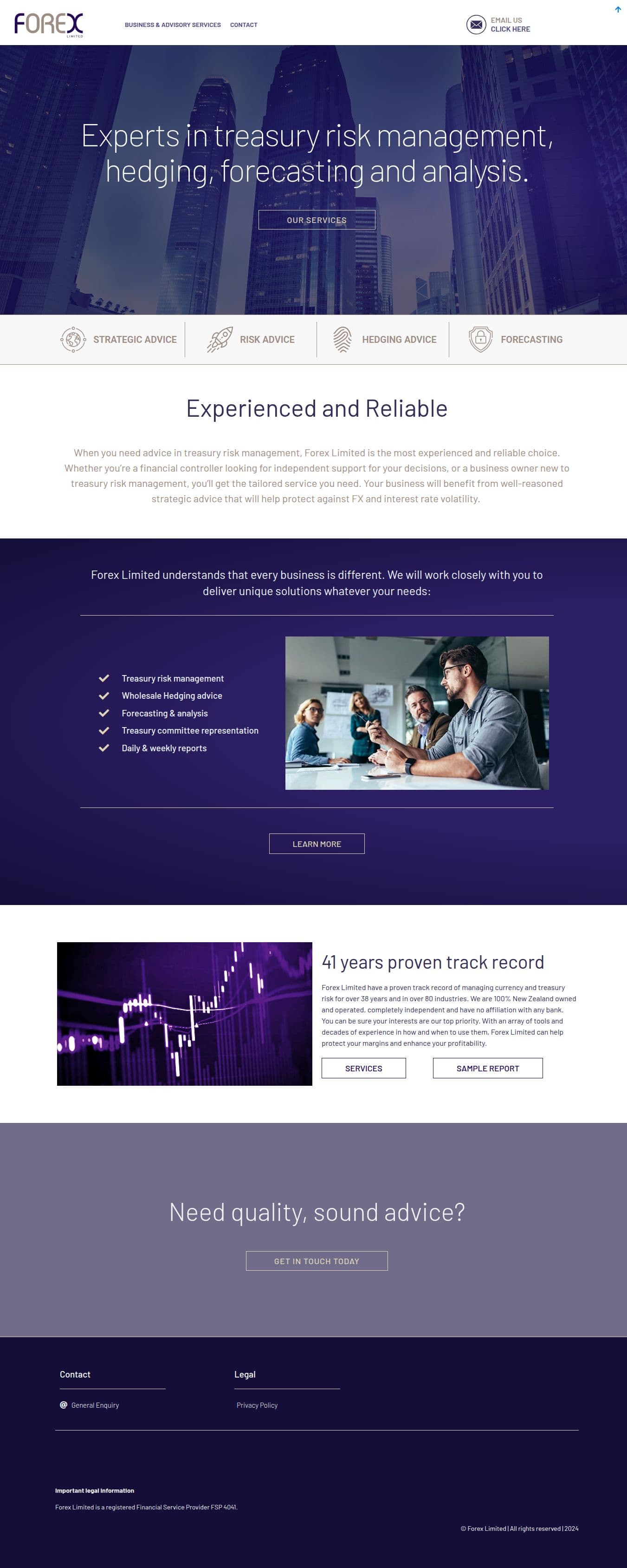 Homepage of forexltd.co.nz as we captured it