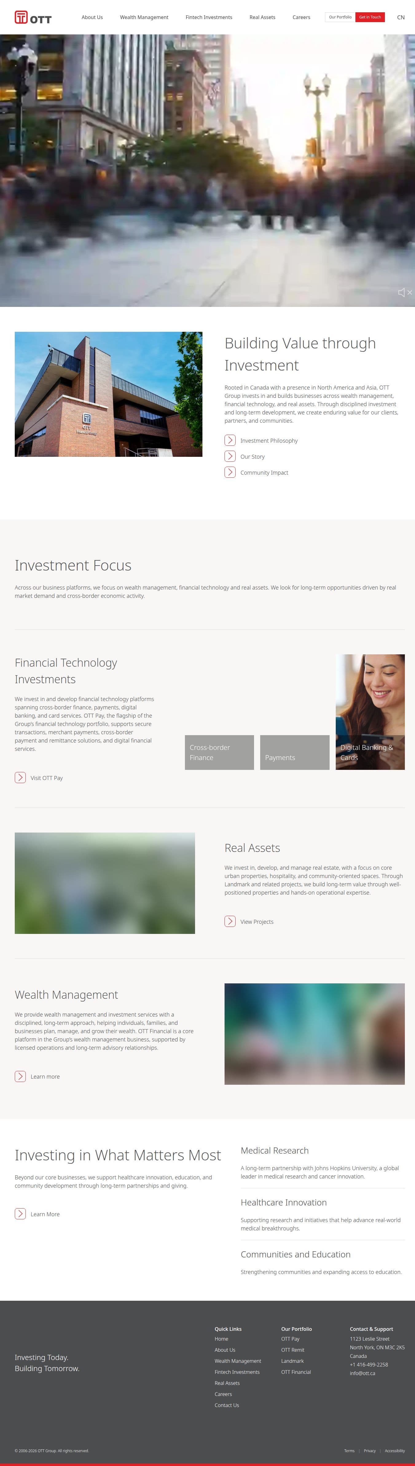 Homepage of ott.ca as we captured it