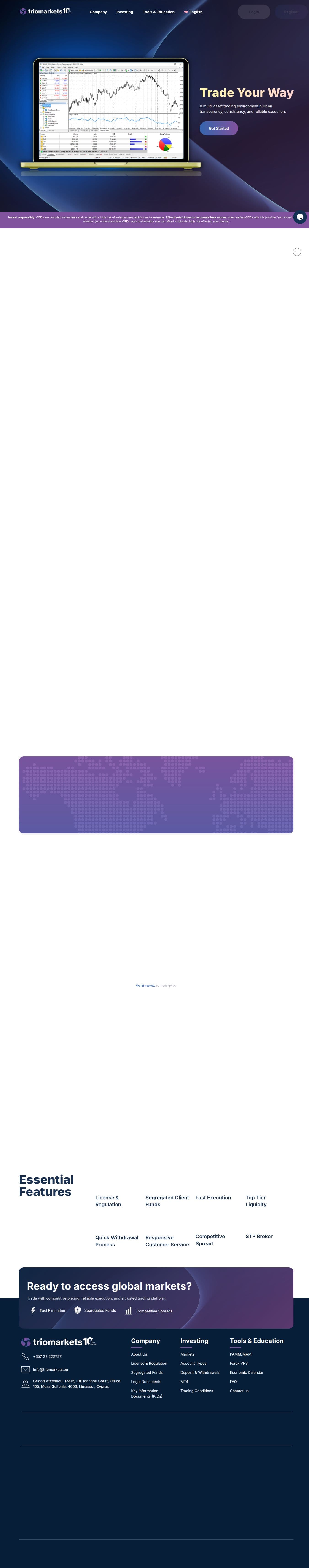 Homepage of triomarkets.eu as we captured it