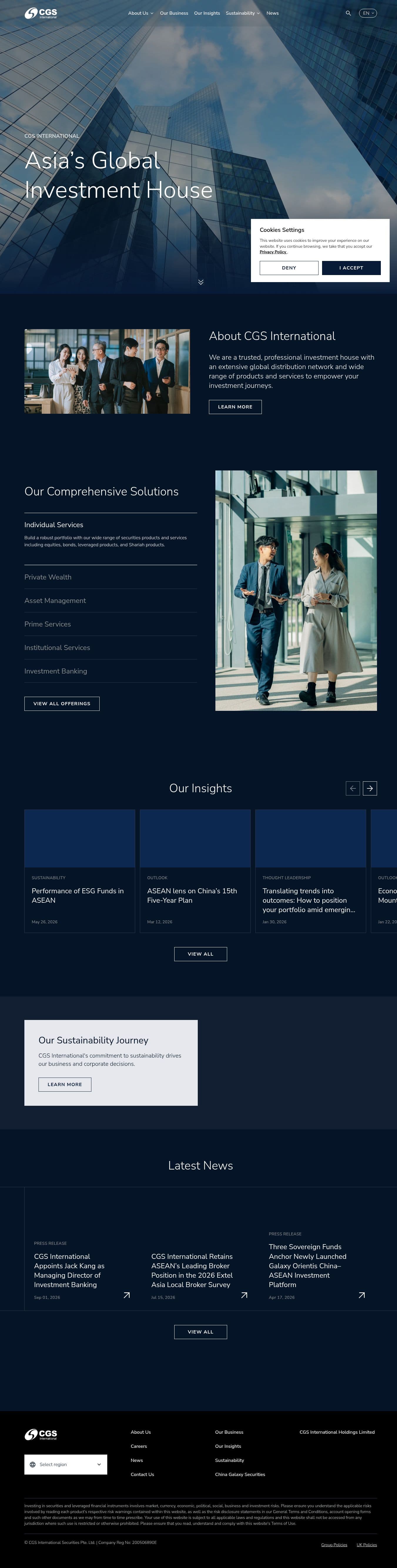 Homepage of cgsi.com as we captured it