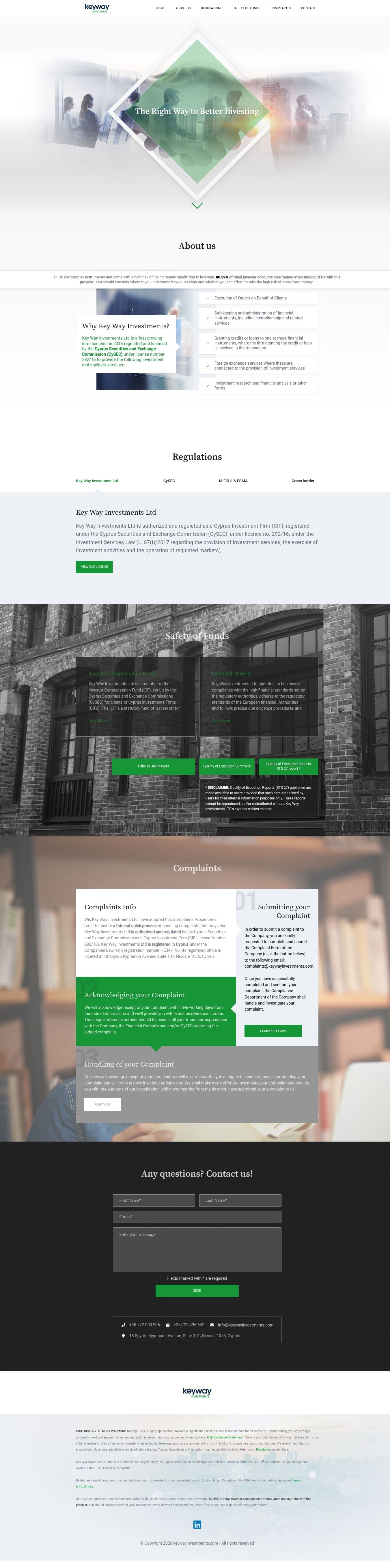 Homepage of keywayinvestments.com as we captured it