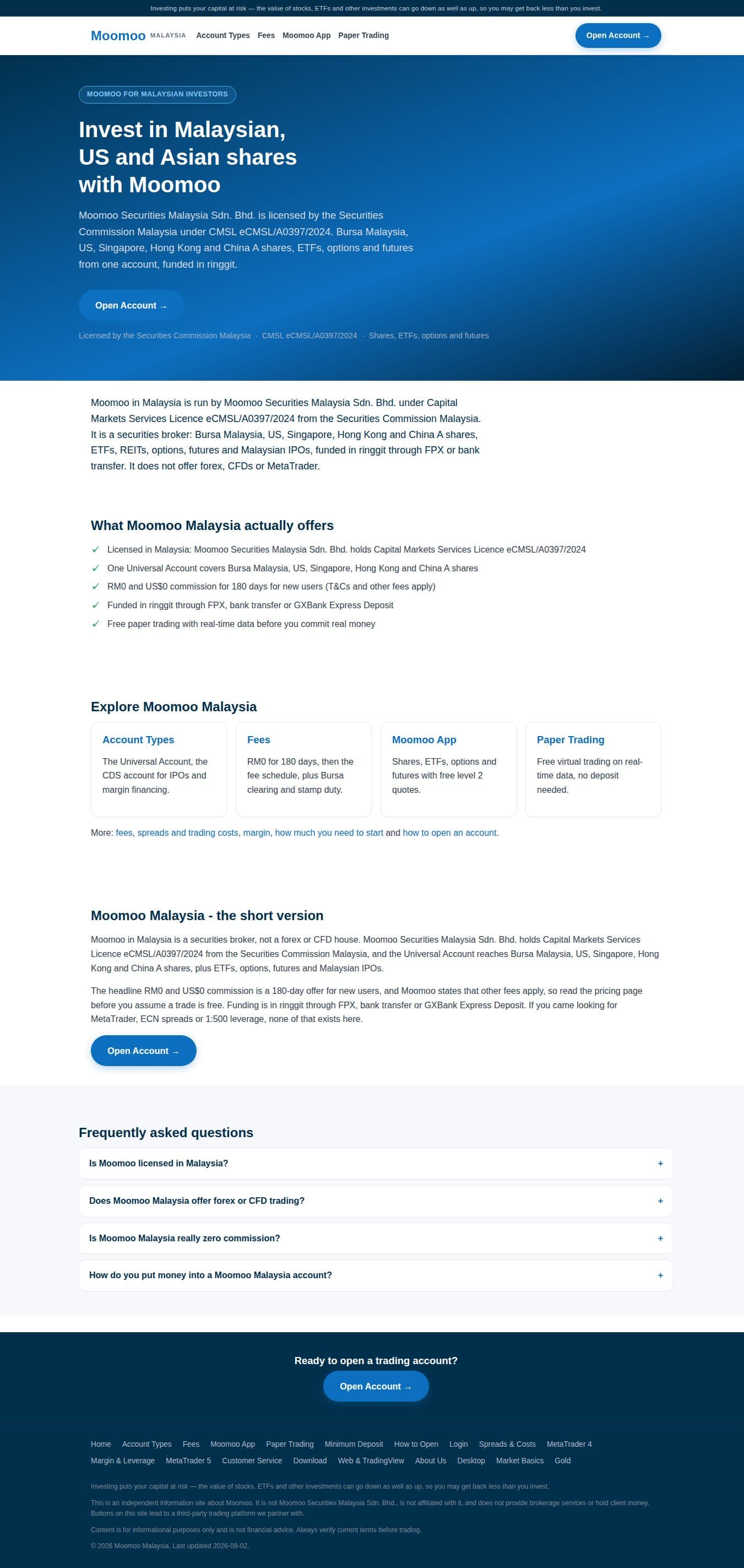 Homepage of moomoo-malaysia.com as we captured it