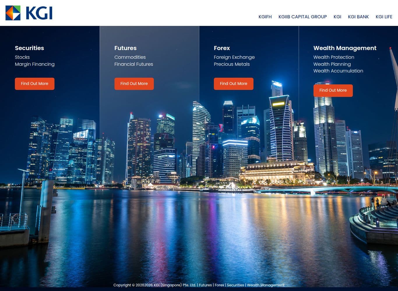 Homepage of kgieworld.sg as we captured it