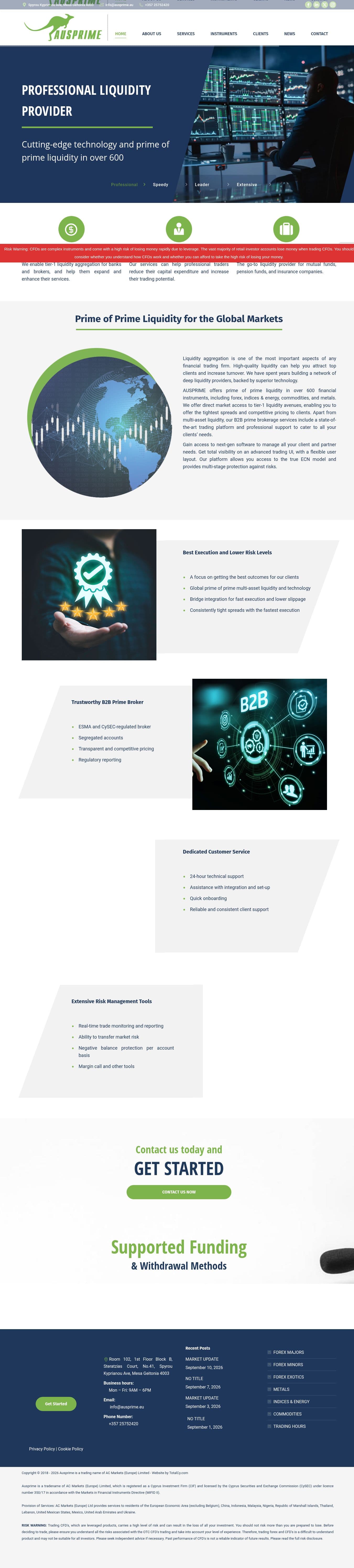 Homepage of ausprime.eu as we captured it