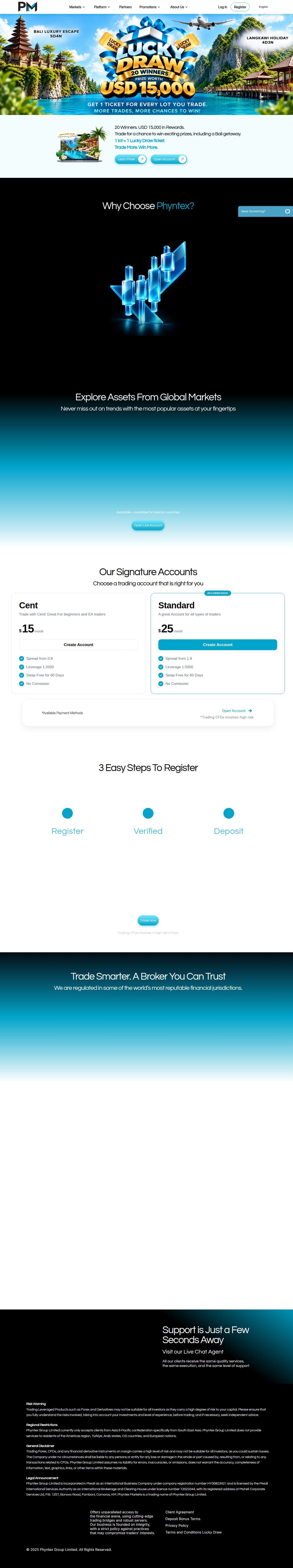 Homepage of phyntexmarkets.com as we captured it